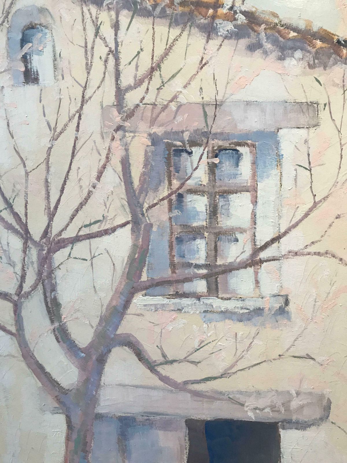 Unknown1960's French Oil Painting Provencal Farm House Signed Oil Paintingc. 1960's photo furniture