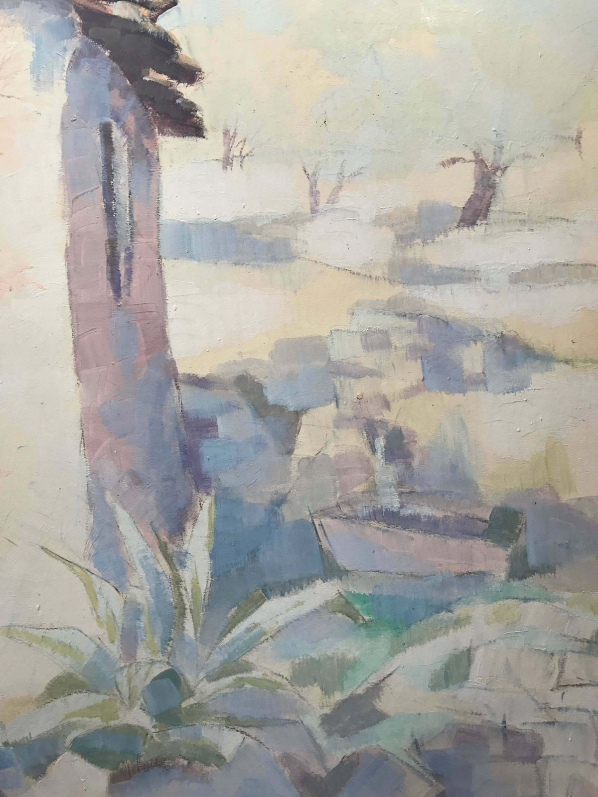 Unknown1960's French Oil Painting Provencal Farm House Signed Oil Paintingc. 1960's photo for sale