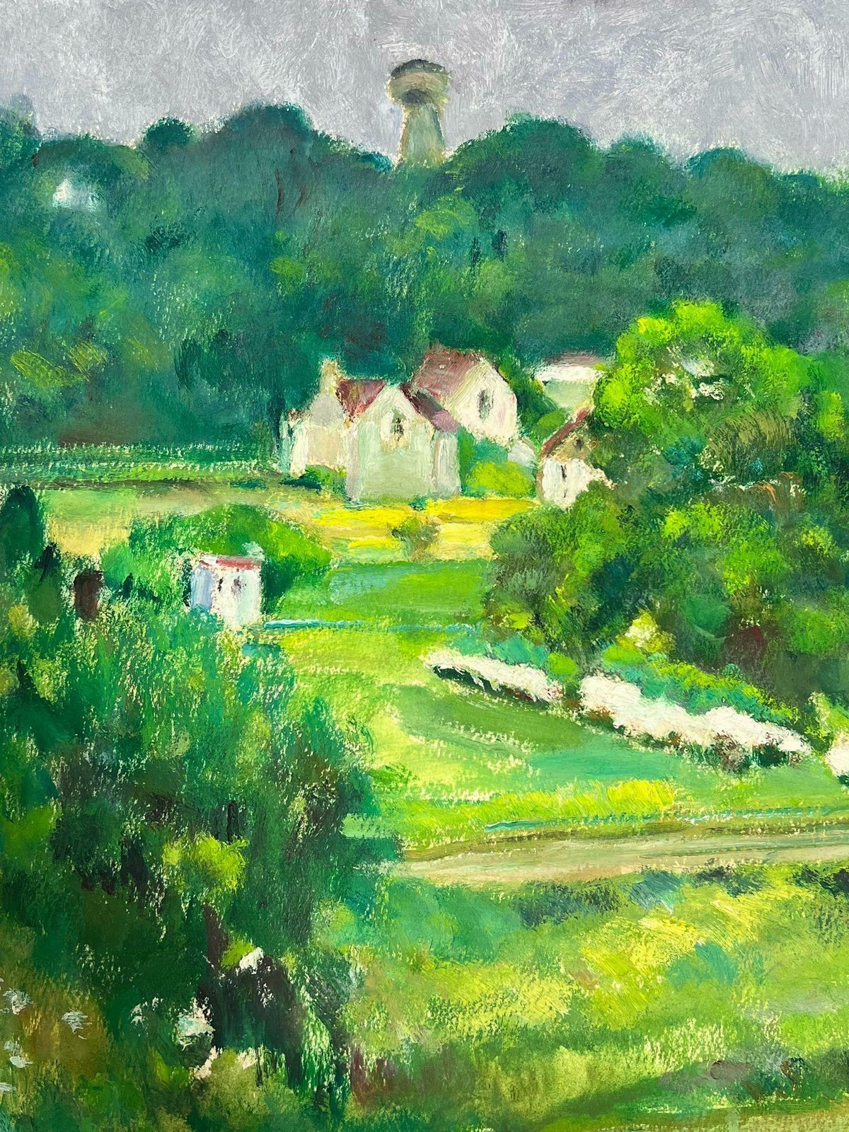Louise Alixred Roof Village In Bright Green Field Landscape's French Landscape1930's photo furniture