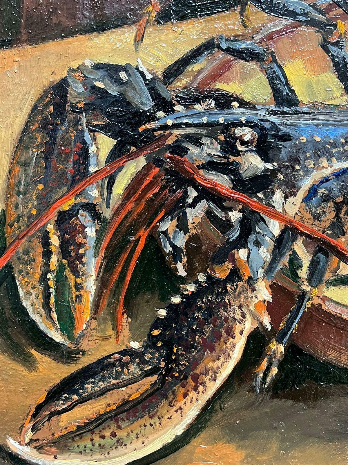 Georges Bordonovecontemporary French Impressionist Oil Still Life Of A Lobster photo 817.0