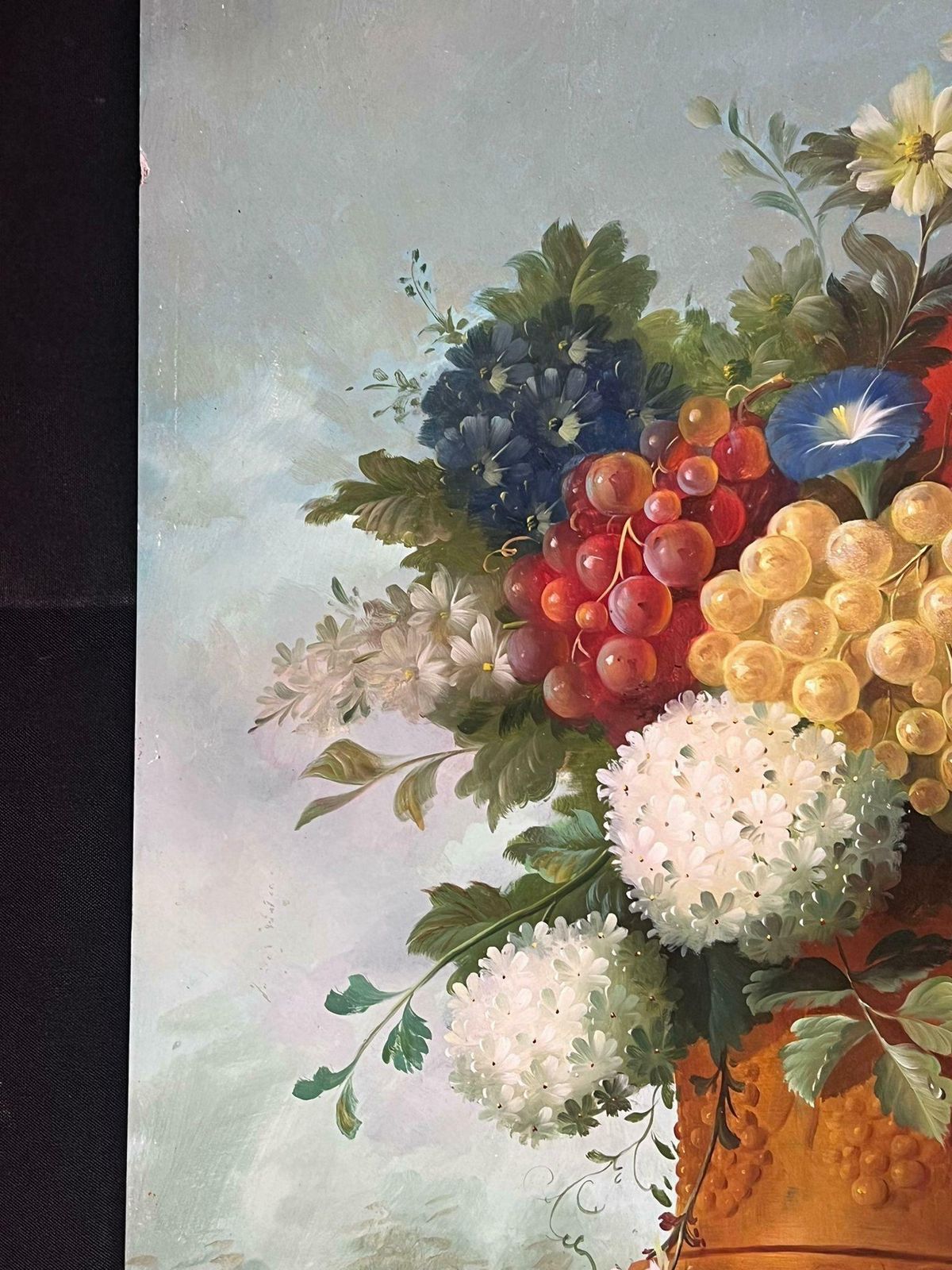 Thomas Webstervery Large Profusion Of Flowers Classical Still Life Stone Urn Oil Painting1990's photo 2850.0