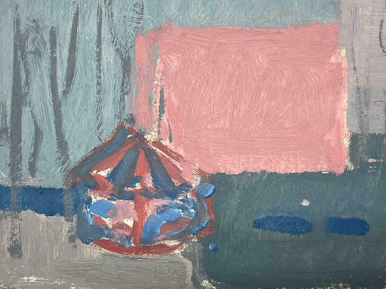 Elisabeth Hahn20th Century German Modernist Oil Painting Circus Tent Landscape20th Century