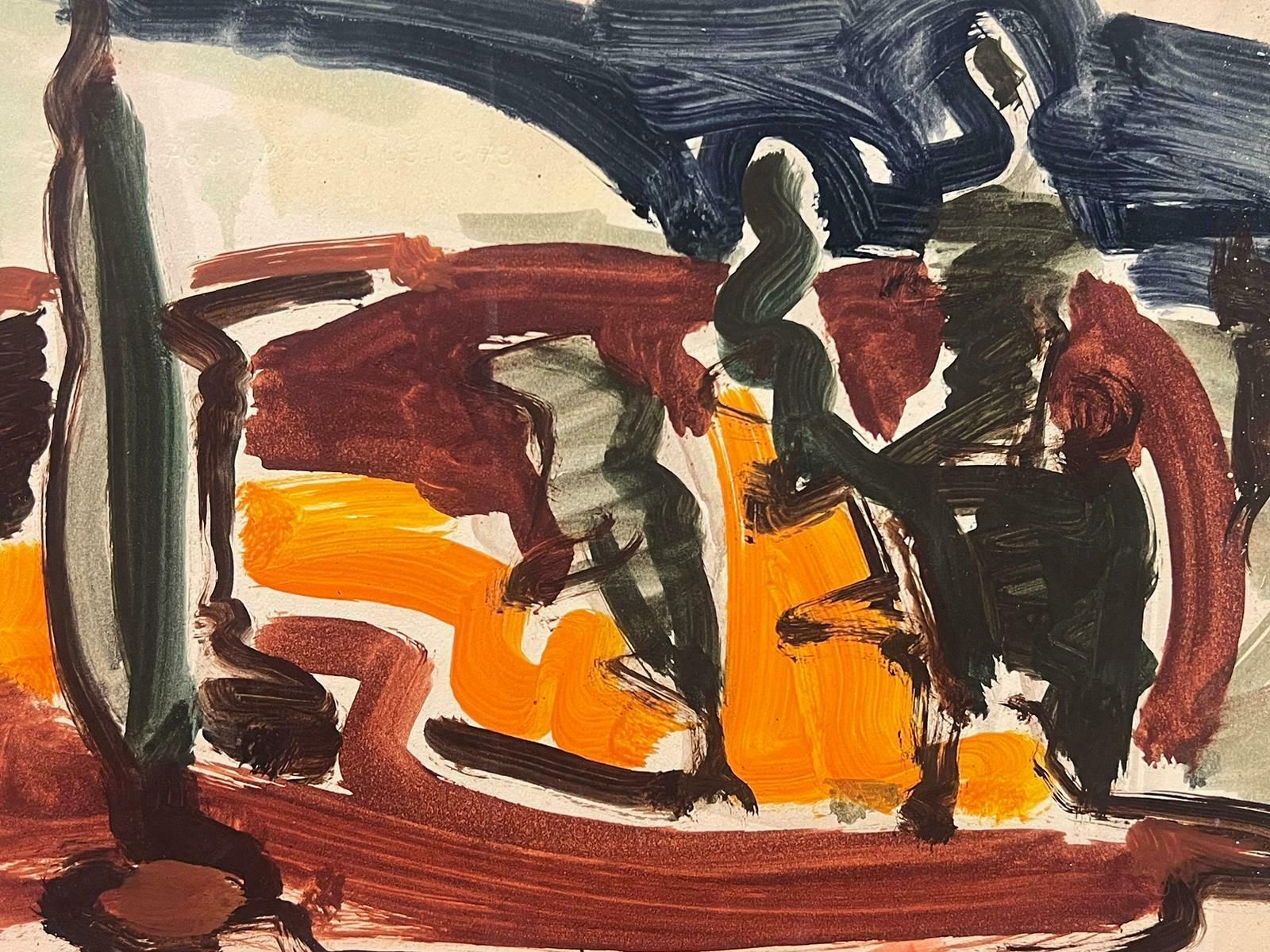 Elisabeth Hahn20th Century German Modernist Oil Painting Provence Abstract Landscape20th Century photo furniture