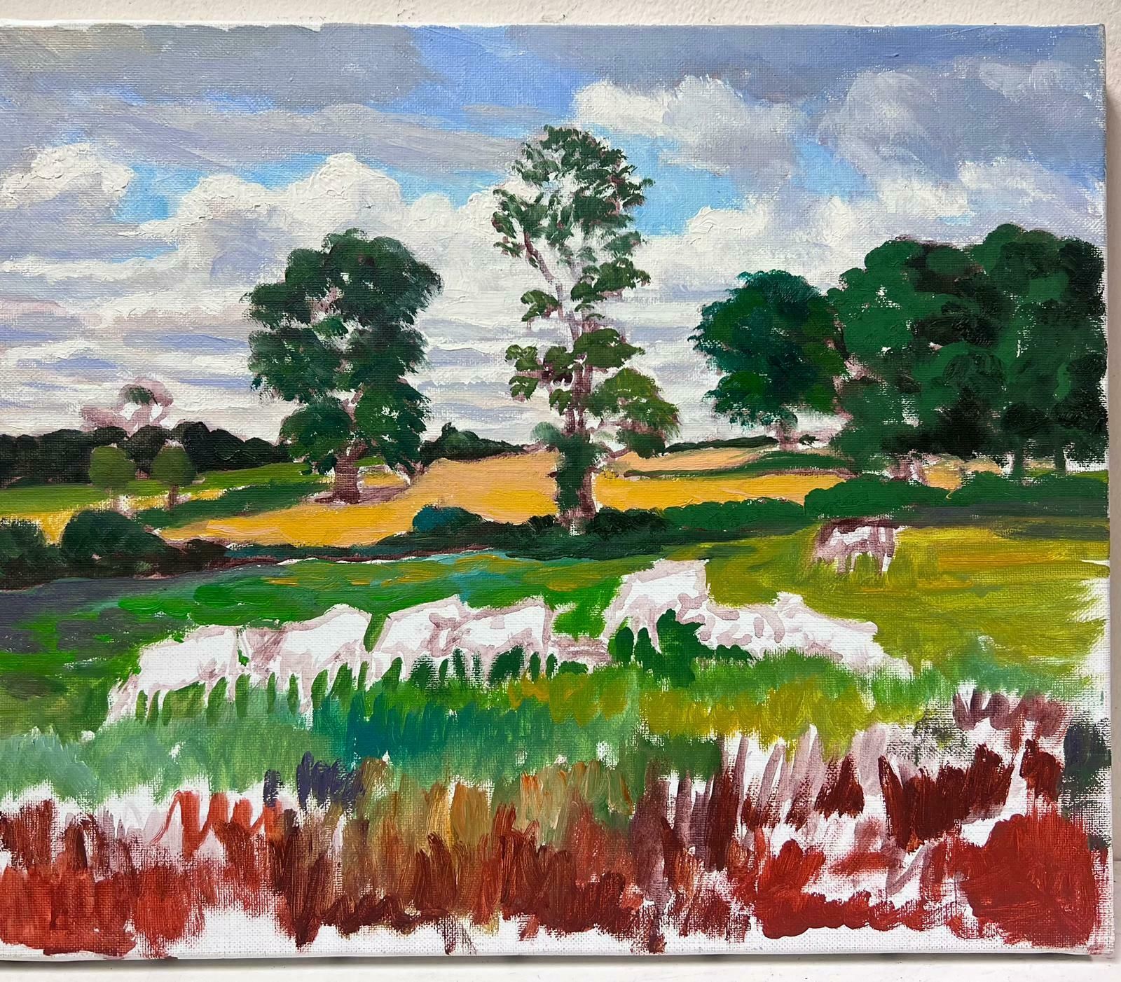Georges Bordonovecontemporary French Impressionist Oil Pastoral Landscape Cattle Grazing Meadows photo furniture