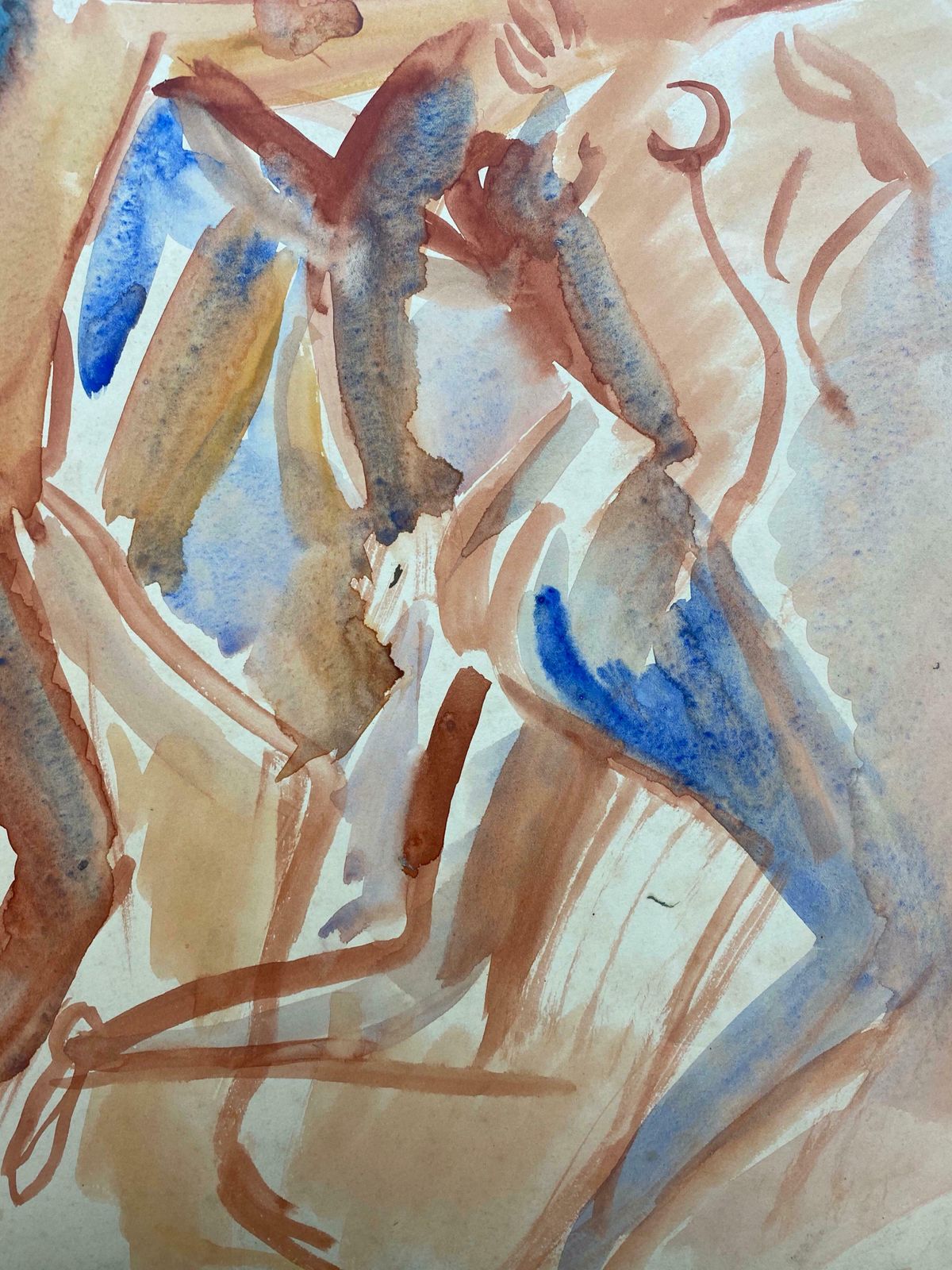 Roger Hersonfrench Cubist Abstract Painting   Picasso Influence   Signedcirca 1980's photo 970.0