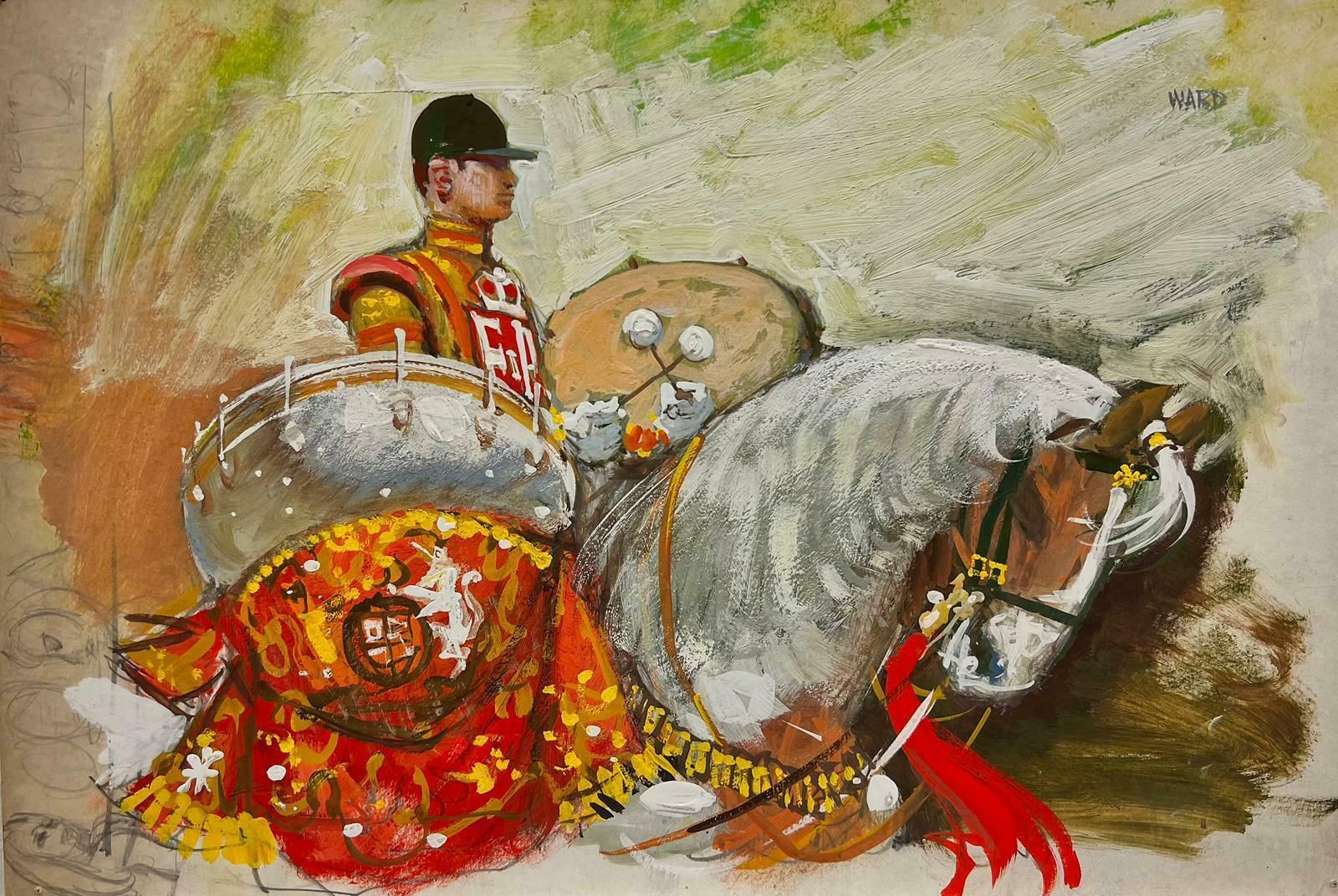 Frank Duffieldthe Cavalry Drummer On Horseback British Mid 20th Century Impressionist Paintingc.1950's