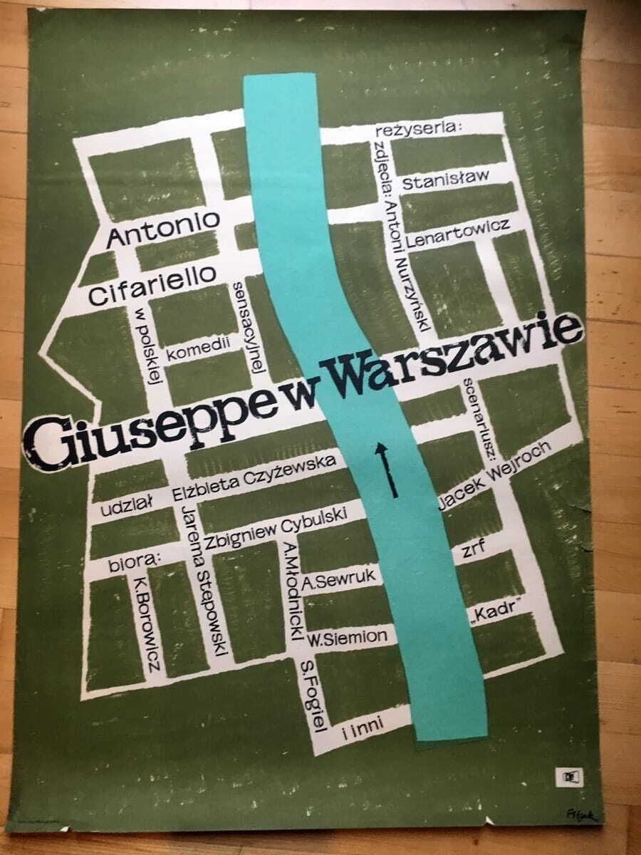 Poster For Giuseppe In Warsaw, Cars. Jerzy Flisak, 1965