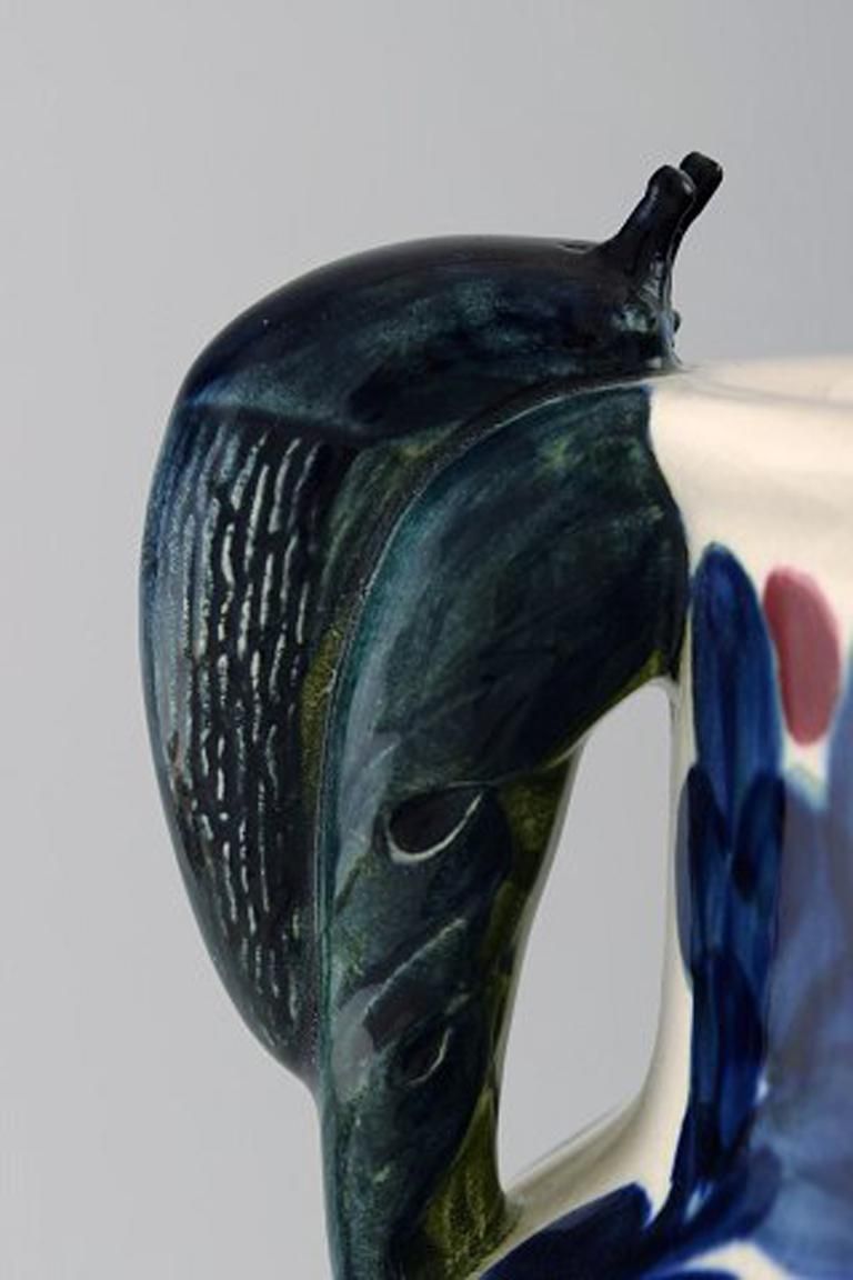 Aluminia, Copenhagen, Rare Snail Vase, Hand Painted With Snails And Floral Motif photo Home Decor