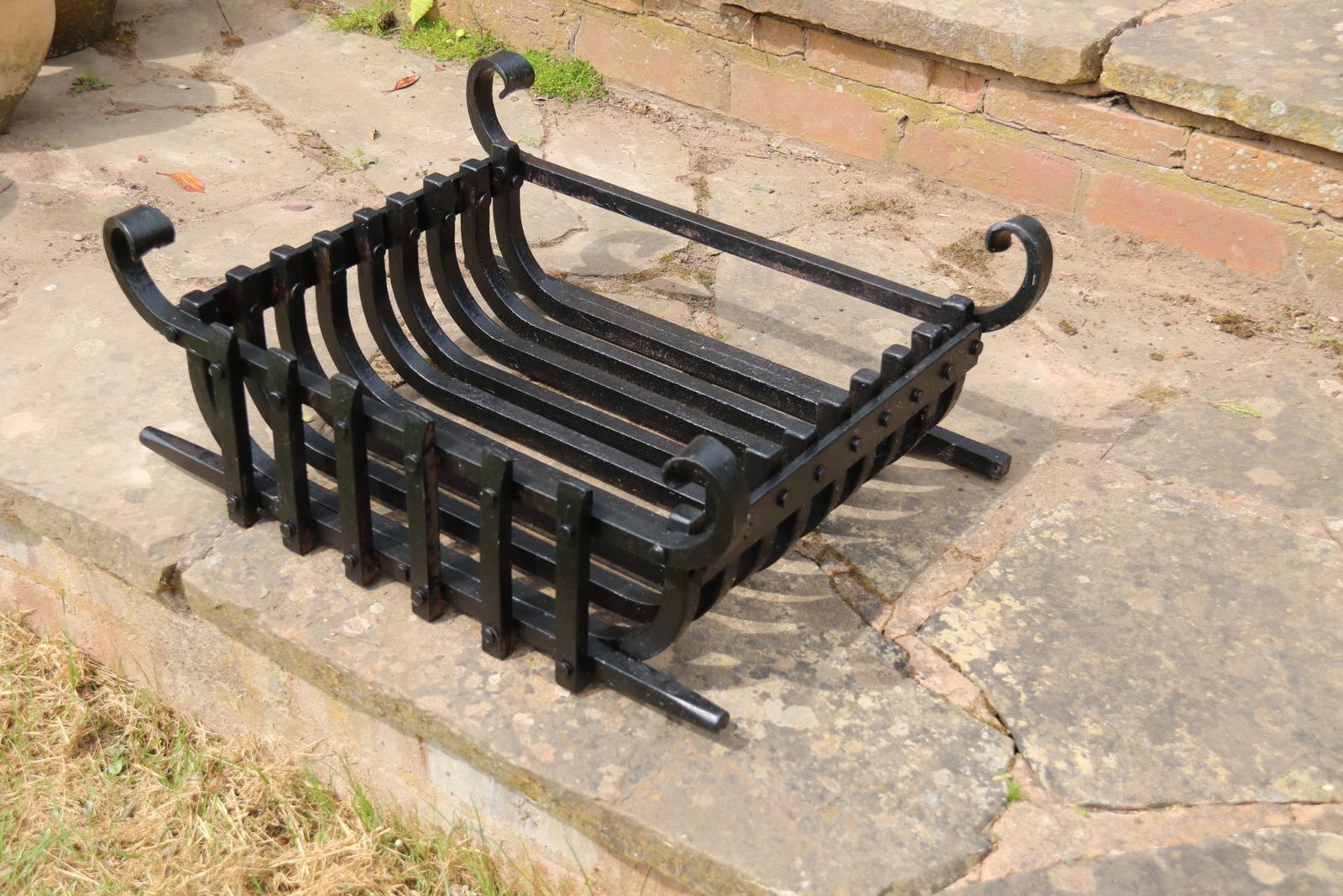 photo for sale A Wrought Iron Arts And Crafts Fire Basket Of Medieval Style, C 1930