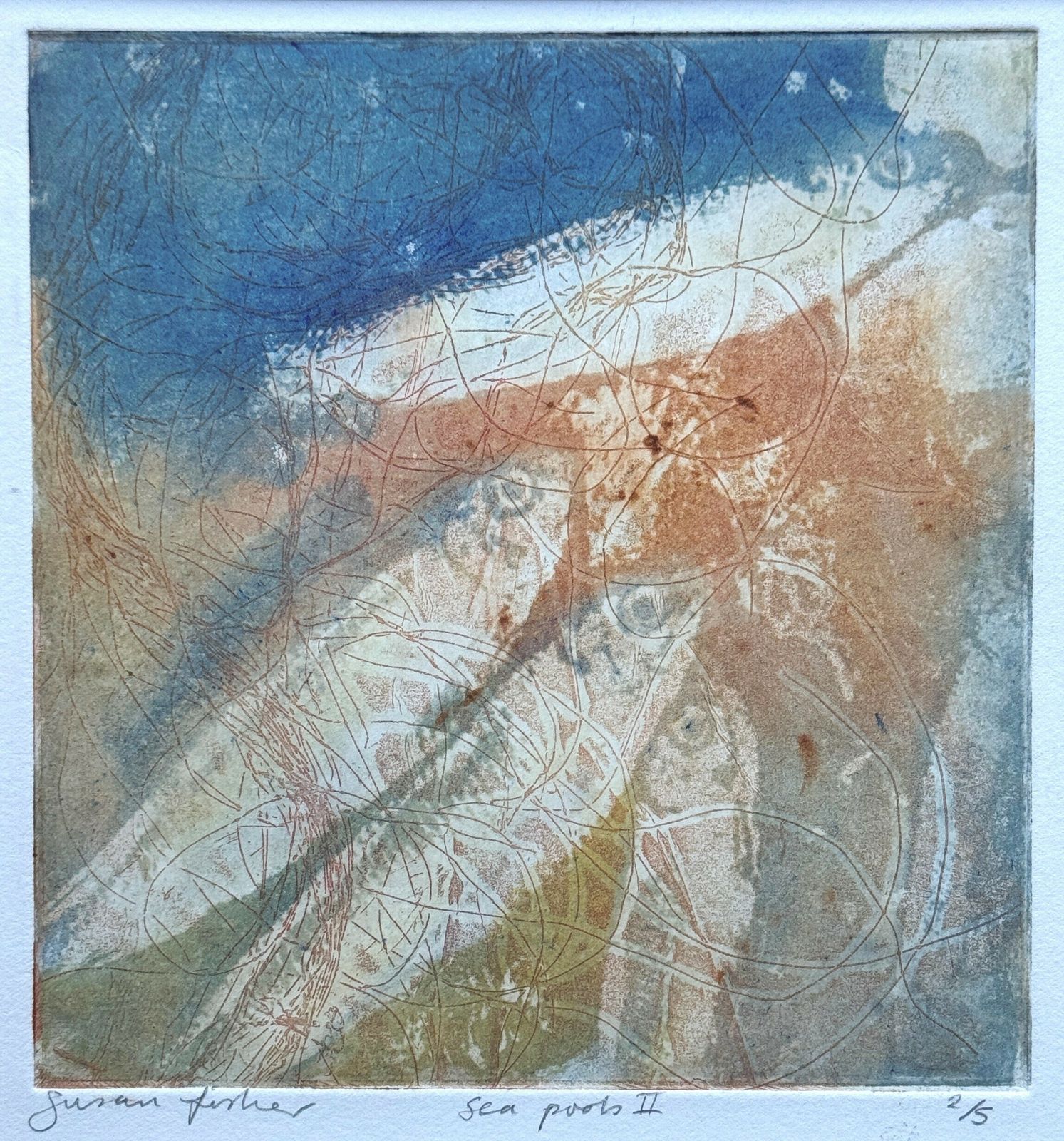 Sea Pools II  Original Limited Edition Signed Etching By Susan Fisher photo for sale