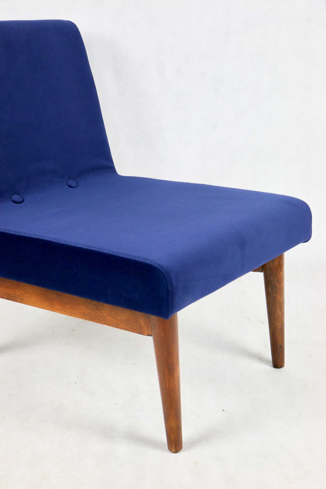 Loft Armchair 70's Vintage Navy Blue Velvet Jade Velvet photo for sale