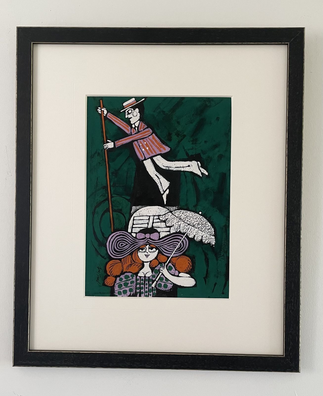 Punting   1968 Original Advertising Oil On Board By Andre Amstutz photo furniture