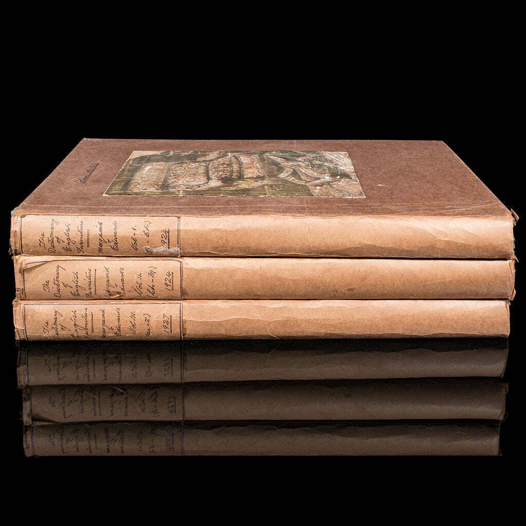 Antique 3vol Book Set, Dictionary Of English Furniture, Macquoid, Reference, A Z photo furniture