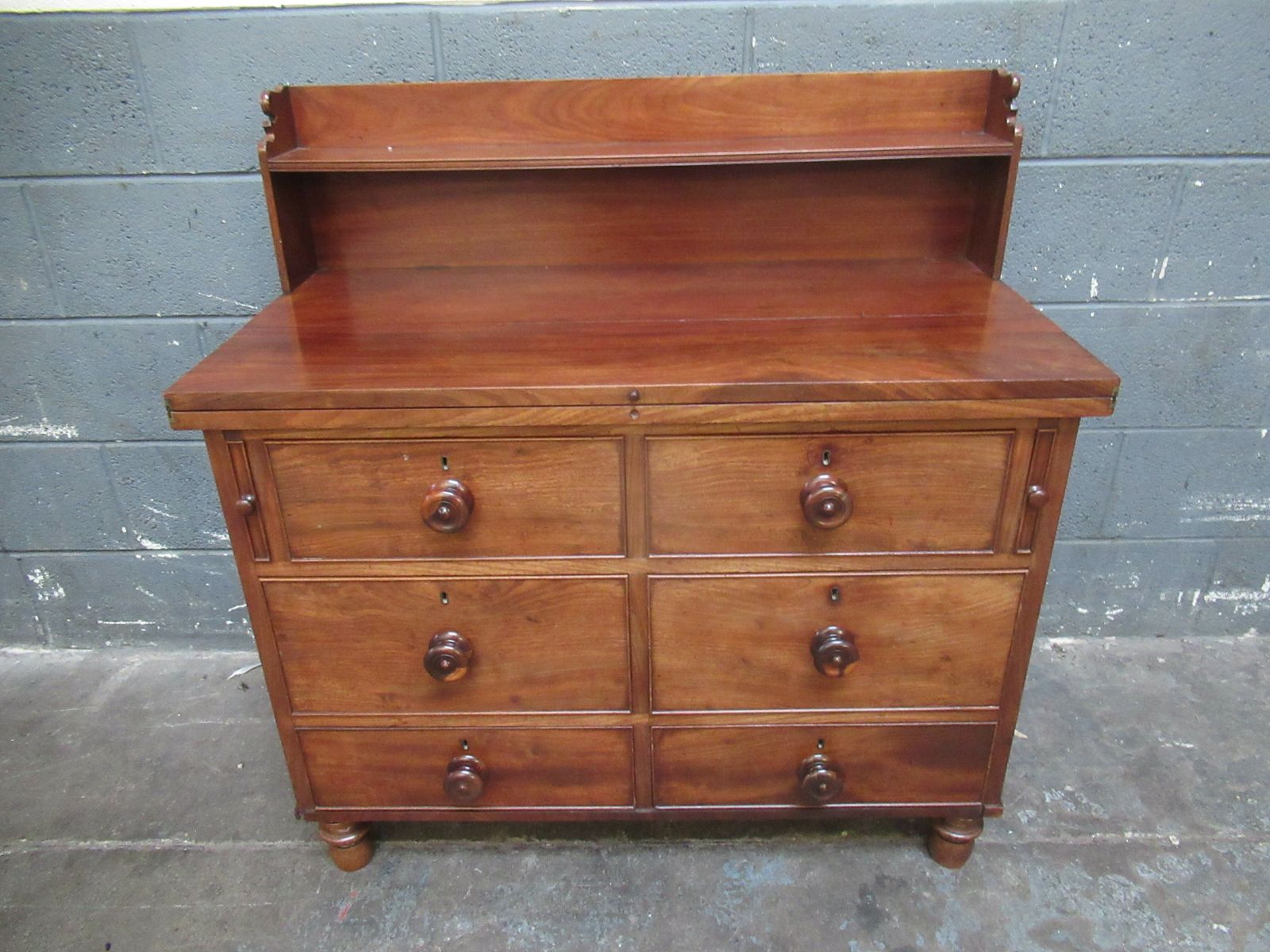 Unusual  Victorian  Mahogany  Folding Chest Of Drawers photo furniture