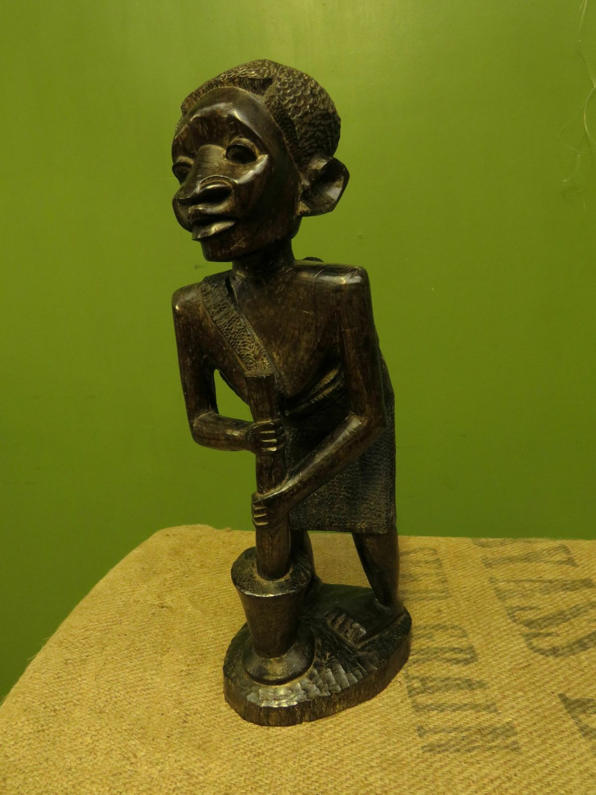 African Carved Ebony Figure Of Mother & Child photo furniture