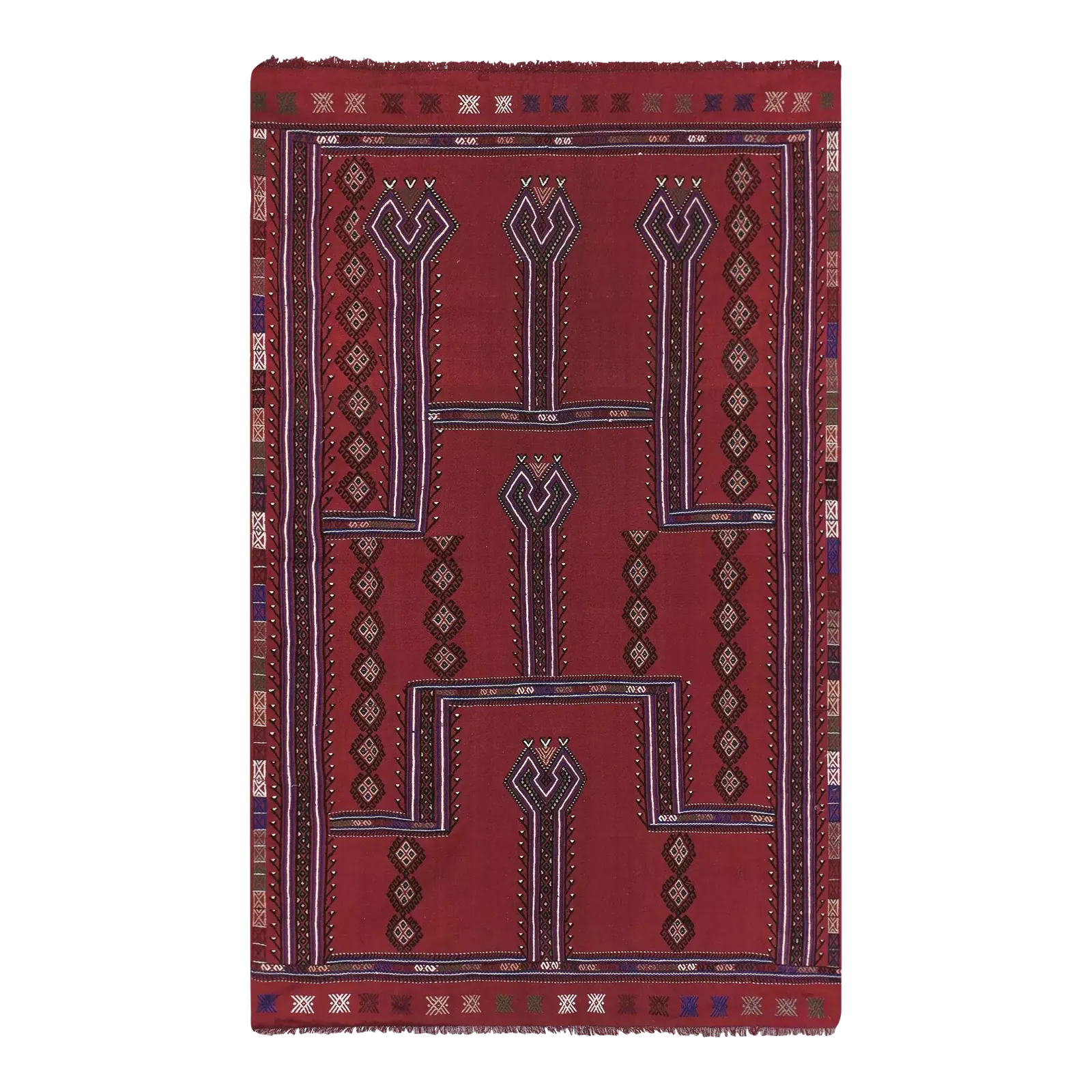 Kilim Cicim Embroidered Karapinar 4'7'' X 7'9''