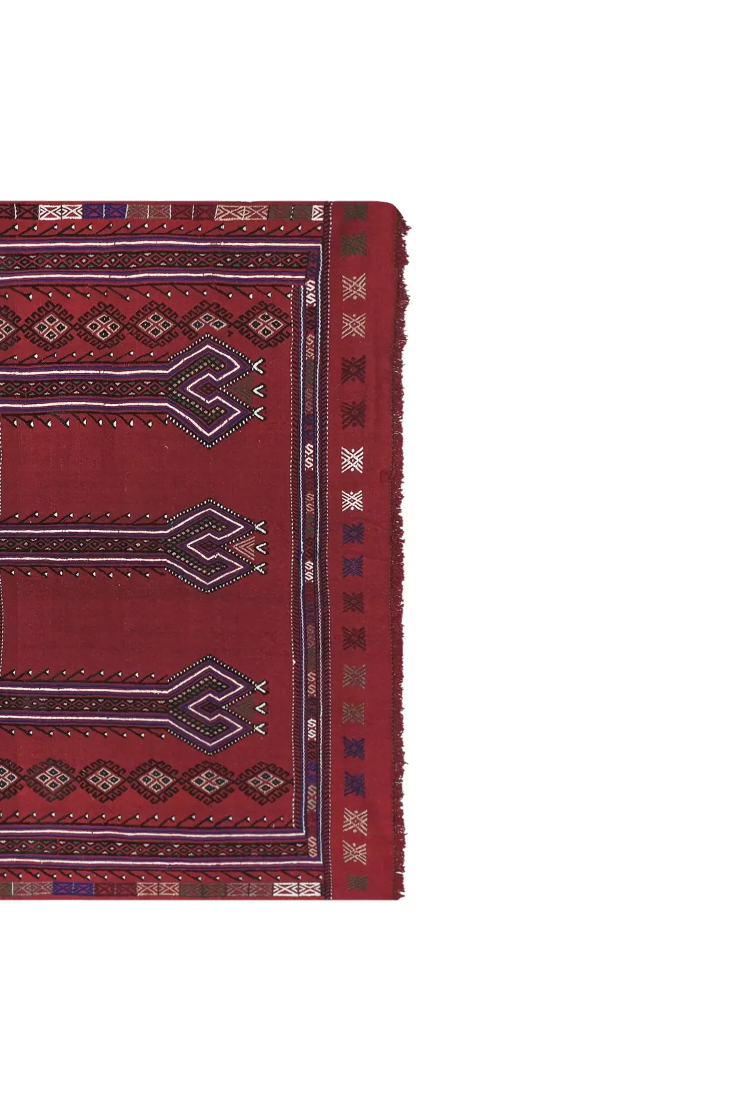 Kilim Cicim Embroidered Karapinar 4'7'' X 7'9'' photo for sale