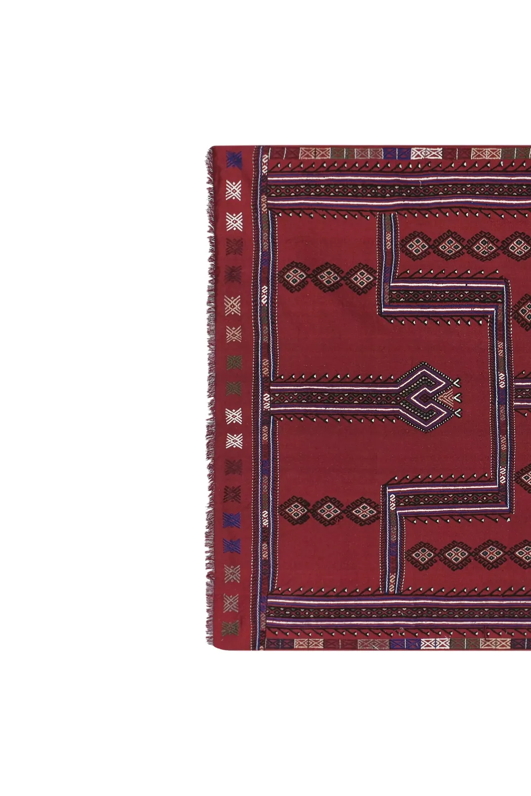 Kilim Cicim Embroidered Karapinar 4'7'' X 7'9'' photo Textiles