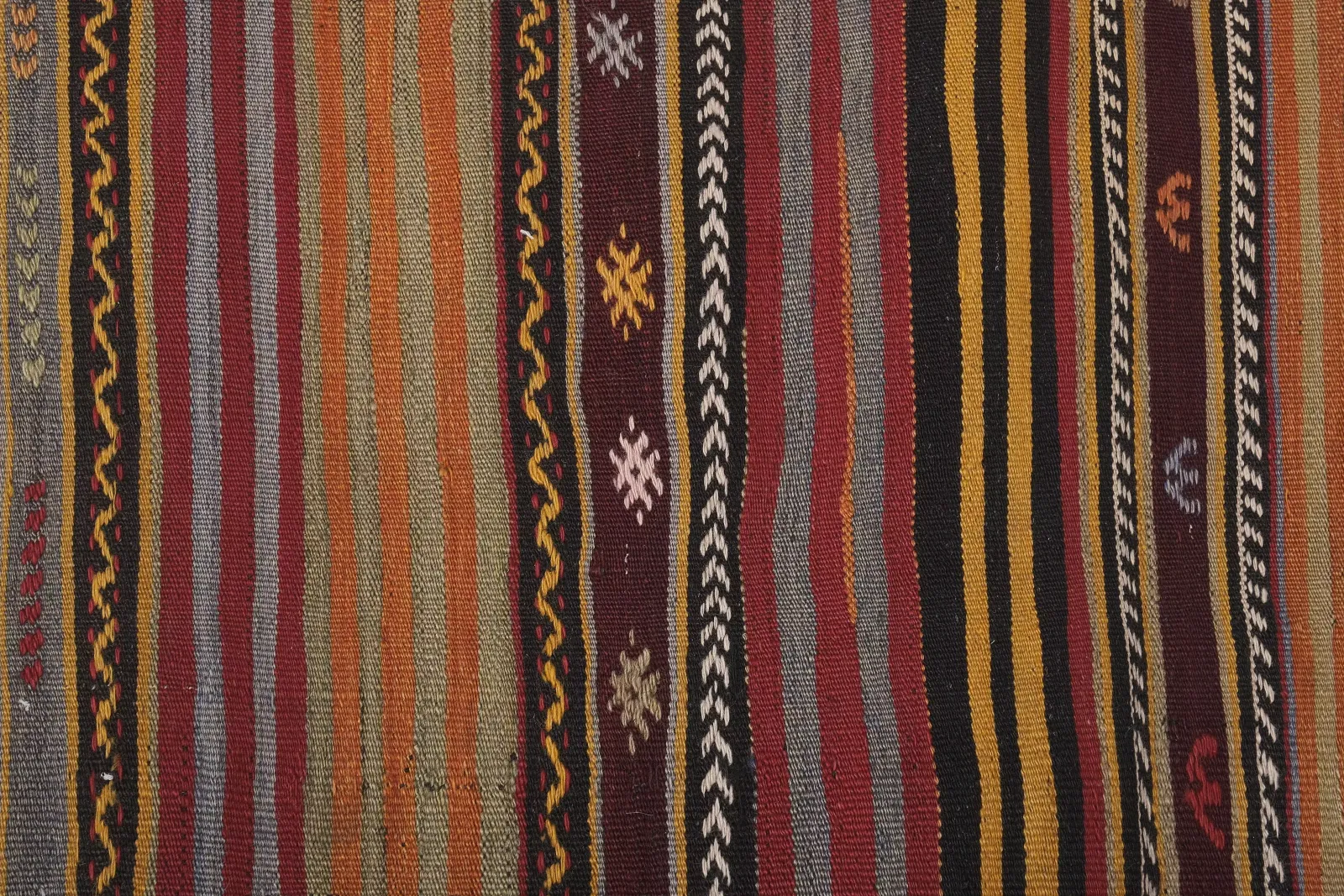 1970s Handmade Turkish Striped Kilim Rug 8'9'' X 11'7'' photo buy