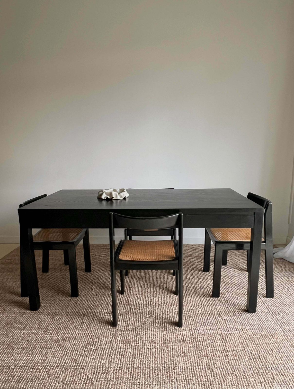 Black Italian Dining Table, Boho photo furniture