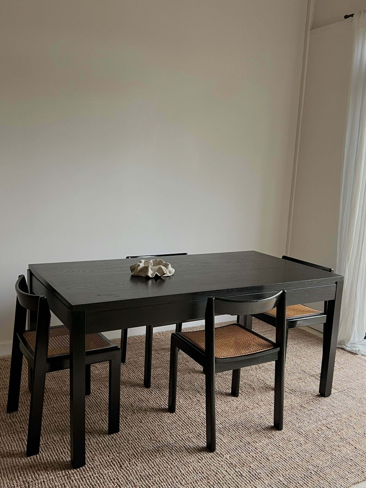 Black Italian Dining Table, Boho photo for sale
