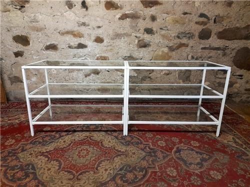 Large Metal And Glass Tv Stand Hifi Stand. 046 photo furniture