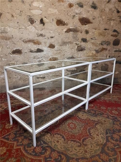 Large Metal And Glass Tv Stand Hifi Stand. 046 photo buy