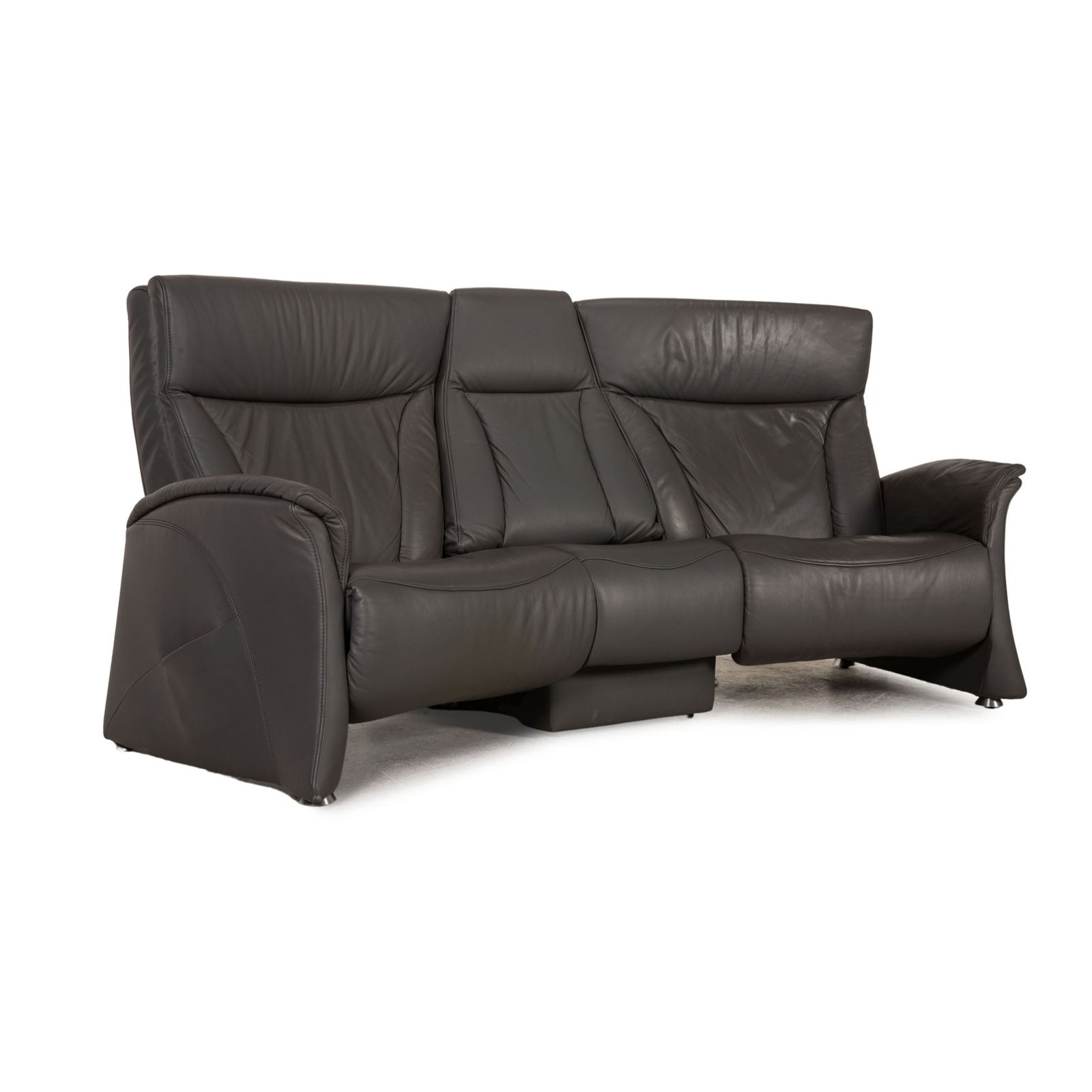 Mobilier Canapé Himolla Cumuly en cuir gris 3 places photo