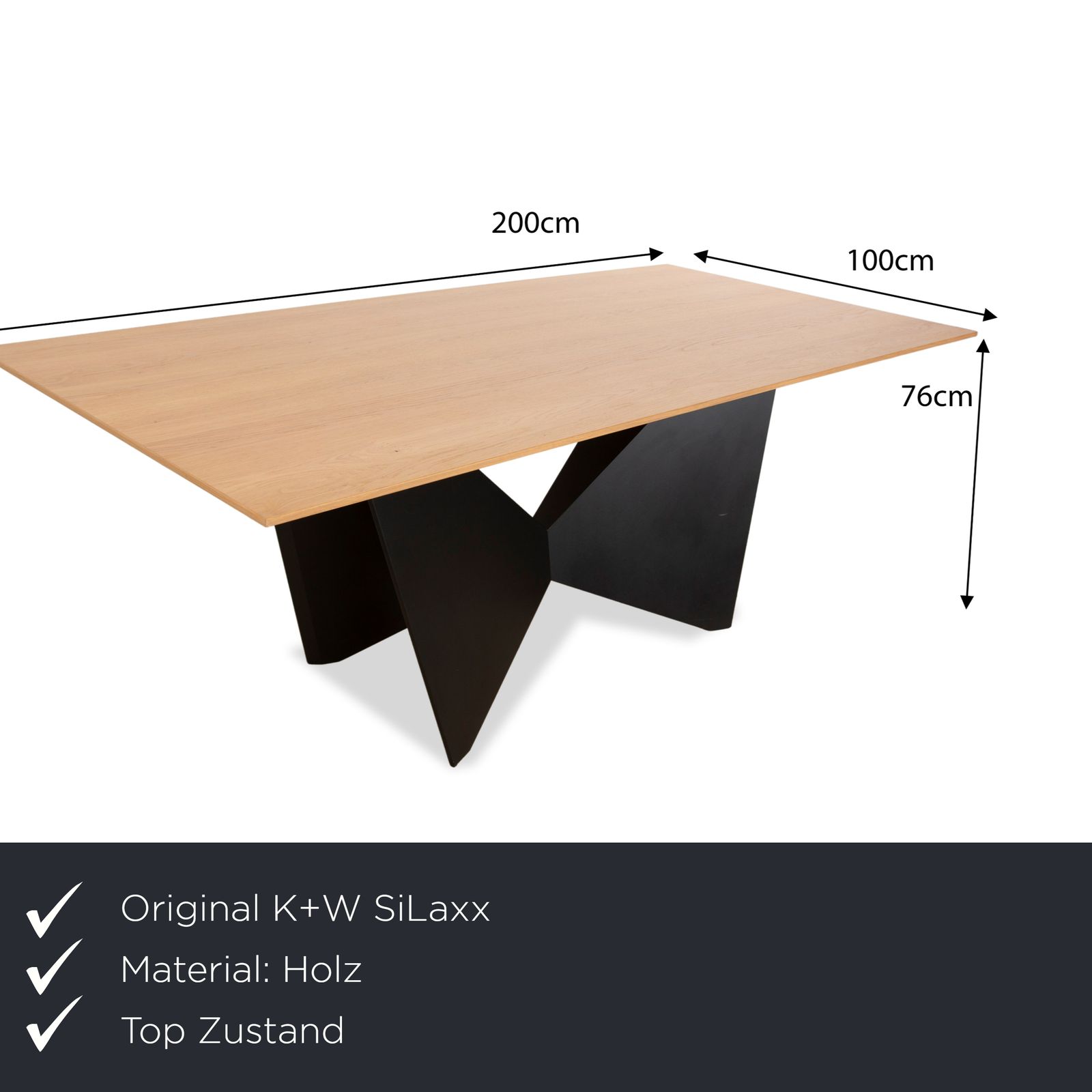 K+W Silaxx Houten Eettafel Bruin photo furniture