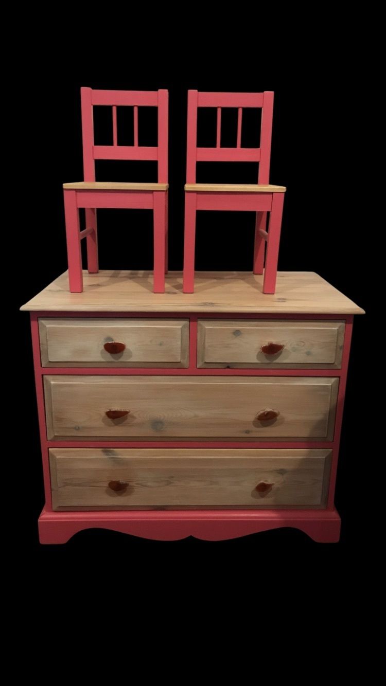 Furniture Set Of 2 Pink Children's Chairs photo
