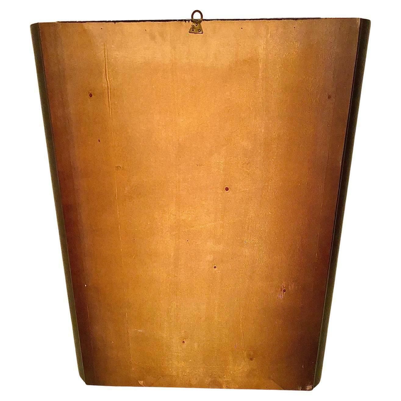 Midcentury Modern Barber Shop Wall Mirror, Italy 1970 photo vintage
