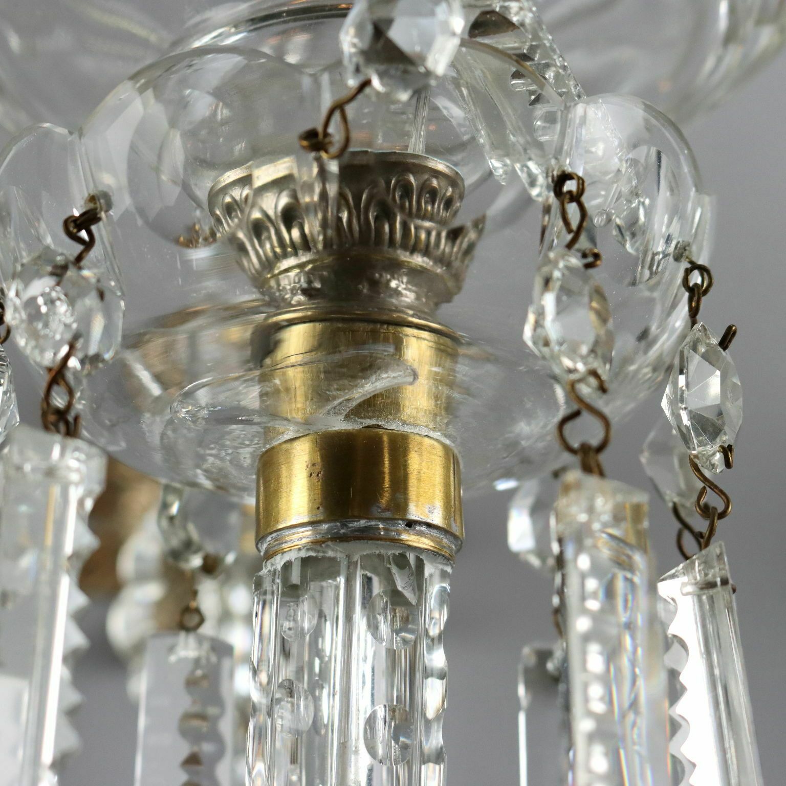 photo for sale Antique Wall Lamps Crystal Glass Italy XX Century