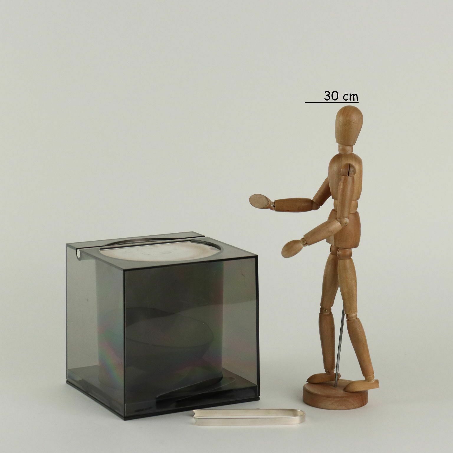 Vintage Ice Bucket Design Cini & Nils Milan Plexiglas Italy 1980s photo furniture
