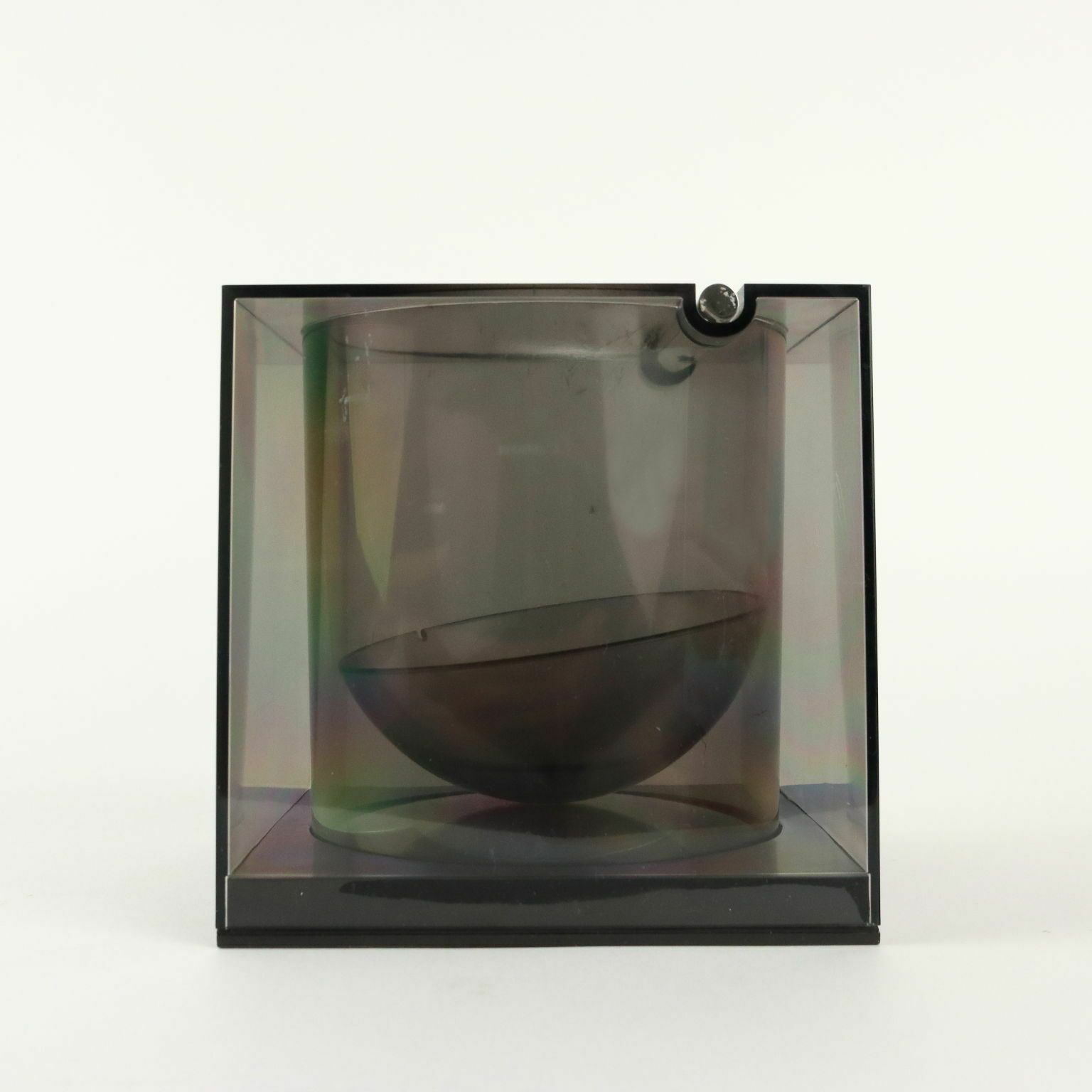 Vintage Ice Bucket Design Cini & Nils Milan Plexiglas Italy 1980s photo vinterior