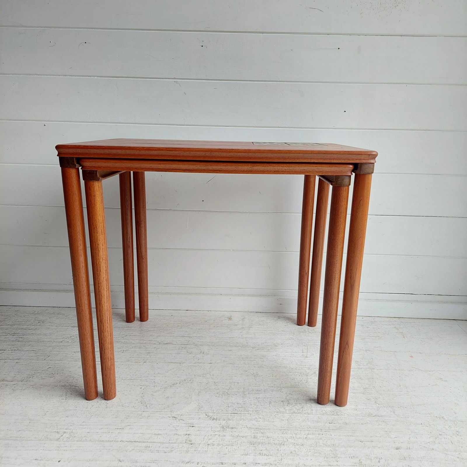 Mid Century Danish Teak Nest Of Tables E. W. Bach For Møbelfabrikken Toften 1960s photo Furniture