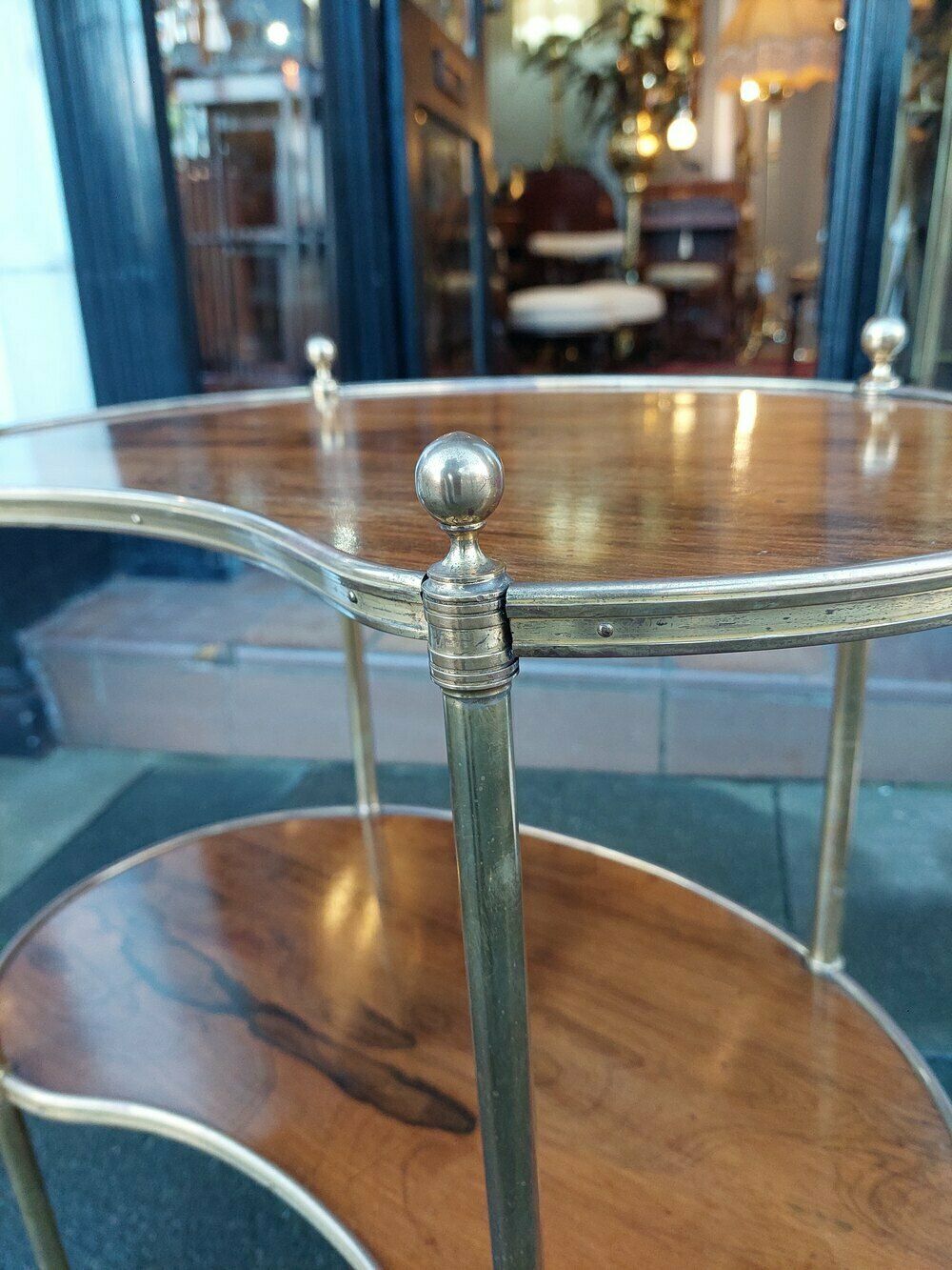 Victorian Rosewood Two Tier Brass Bound Whatnot photo furniture