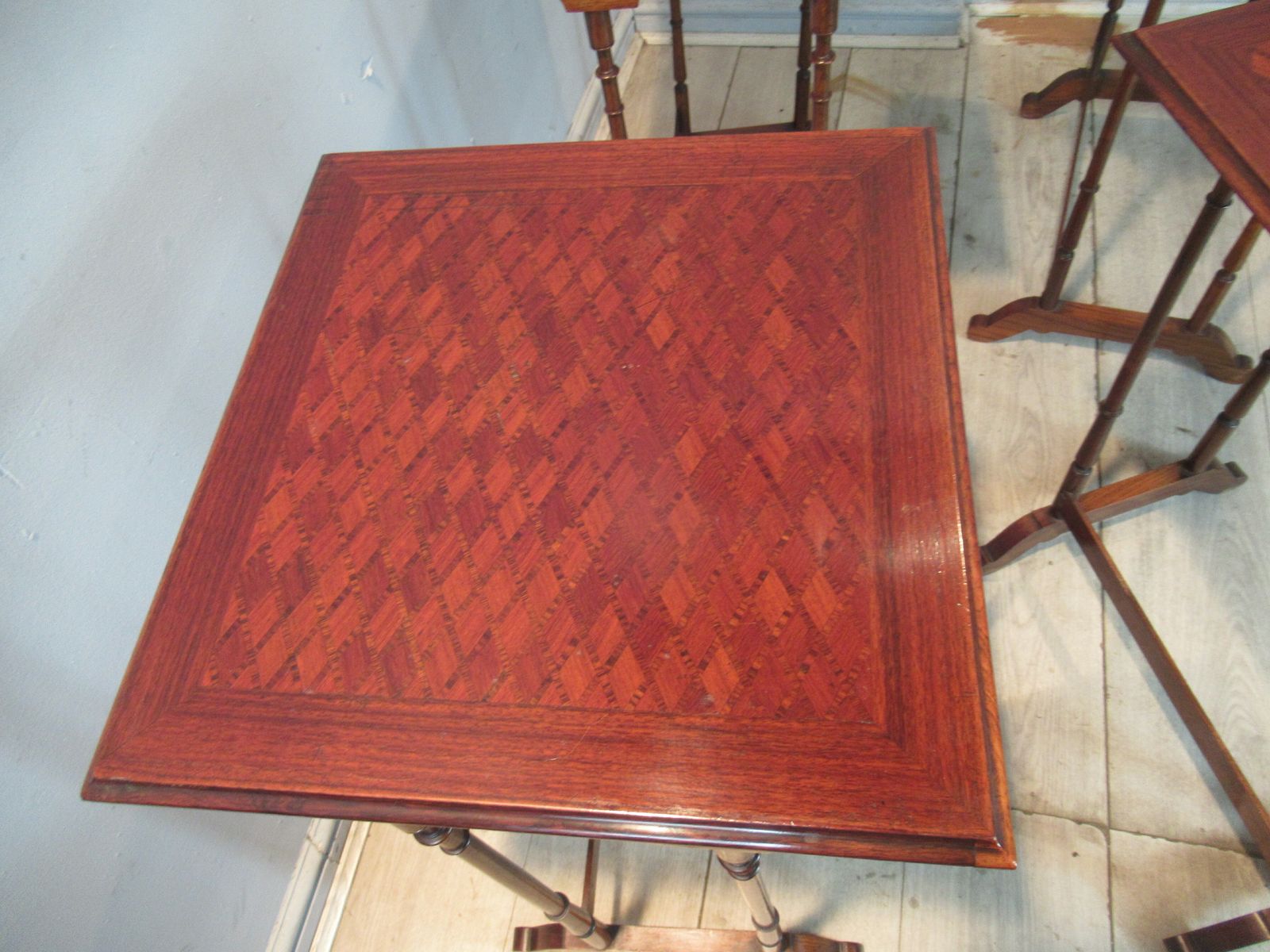 450.0 Edwardian   Mahogany  Nest Of   Four Occasional  Tables photo