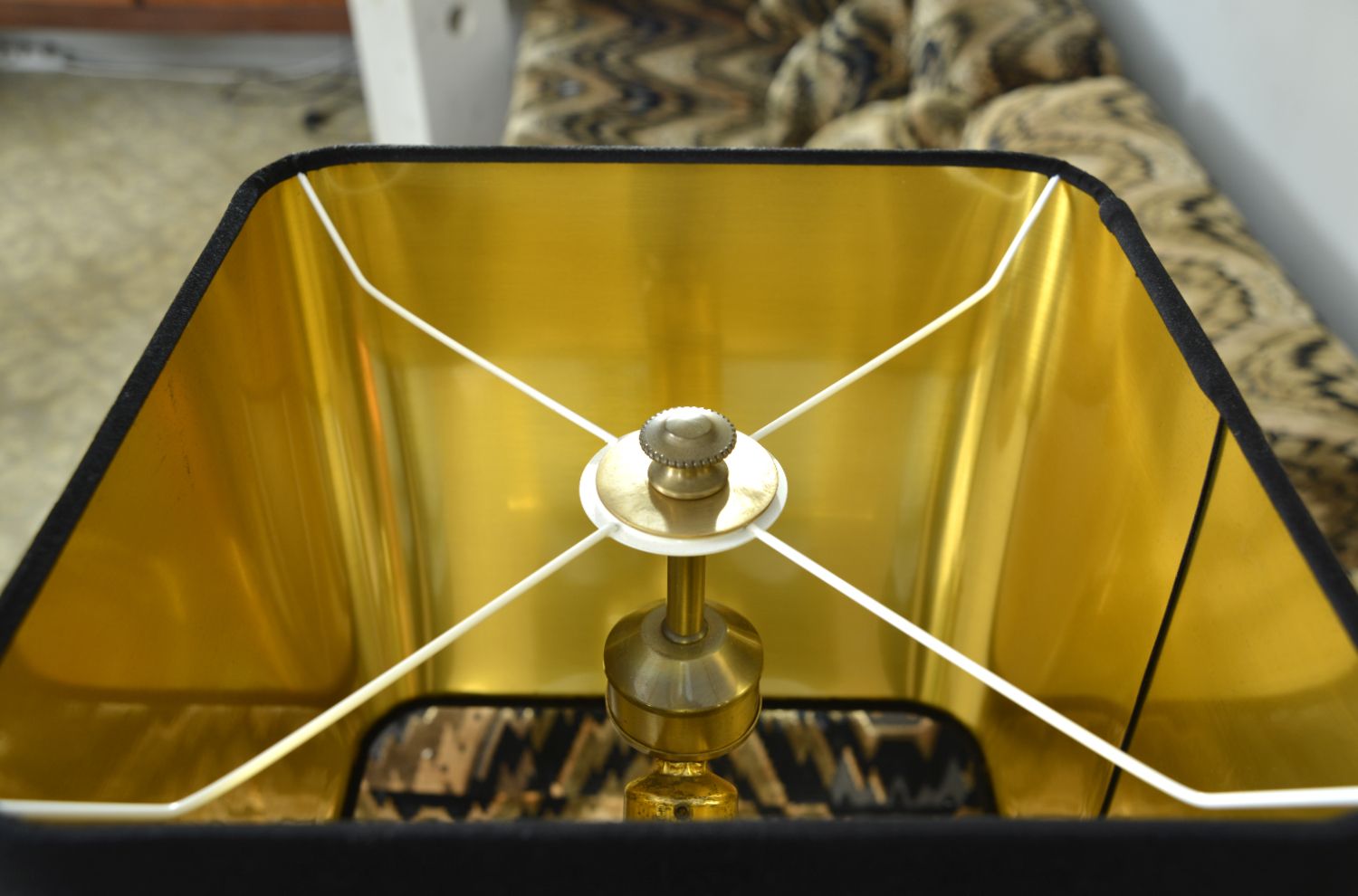 1970s Brutalist Brass Gold Table Lamp By Belgo Chrom Willy Rizzo Style Belgium photo buy