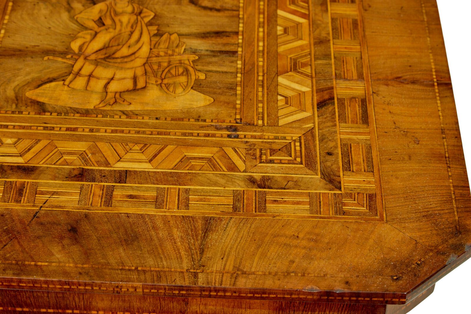 19th Century Italian Inlaid Walnut Sorrento Table photo for sale