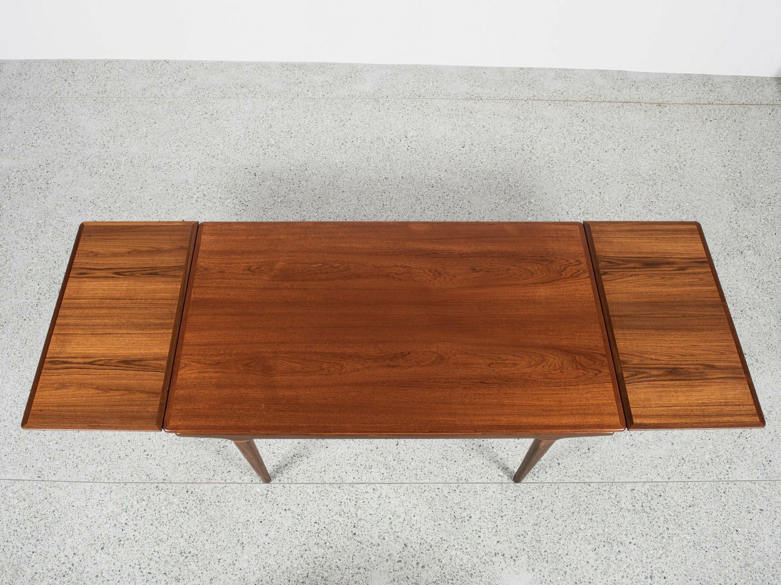 Midcentury Rectangular Extendable Dining Table In Teak By Johannes Andersen For Uldum 1960s photo vintage