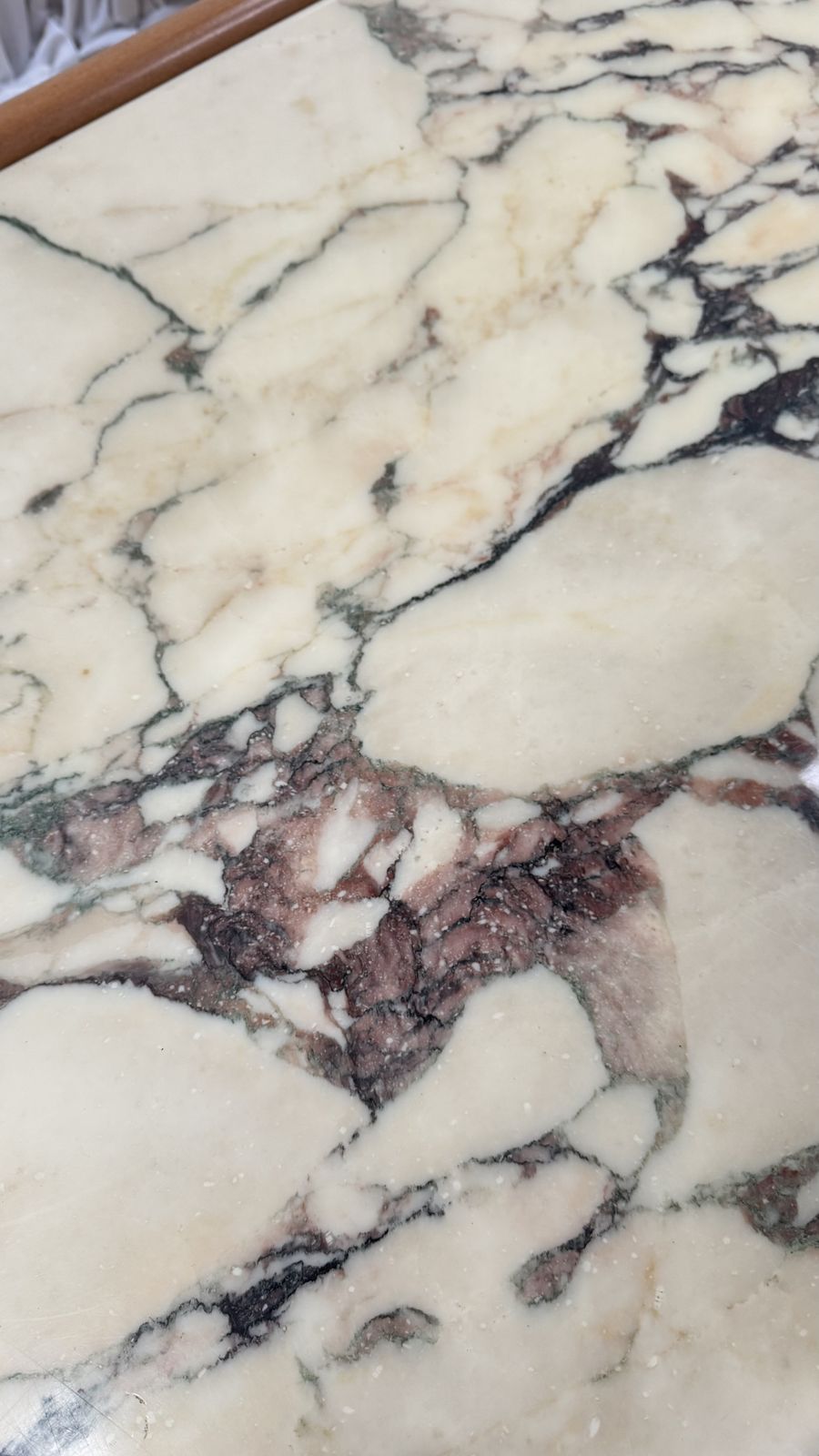 Breccia Capraia Marble Coffee Table In Wooden Frame, 1970s. France. photo buy