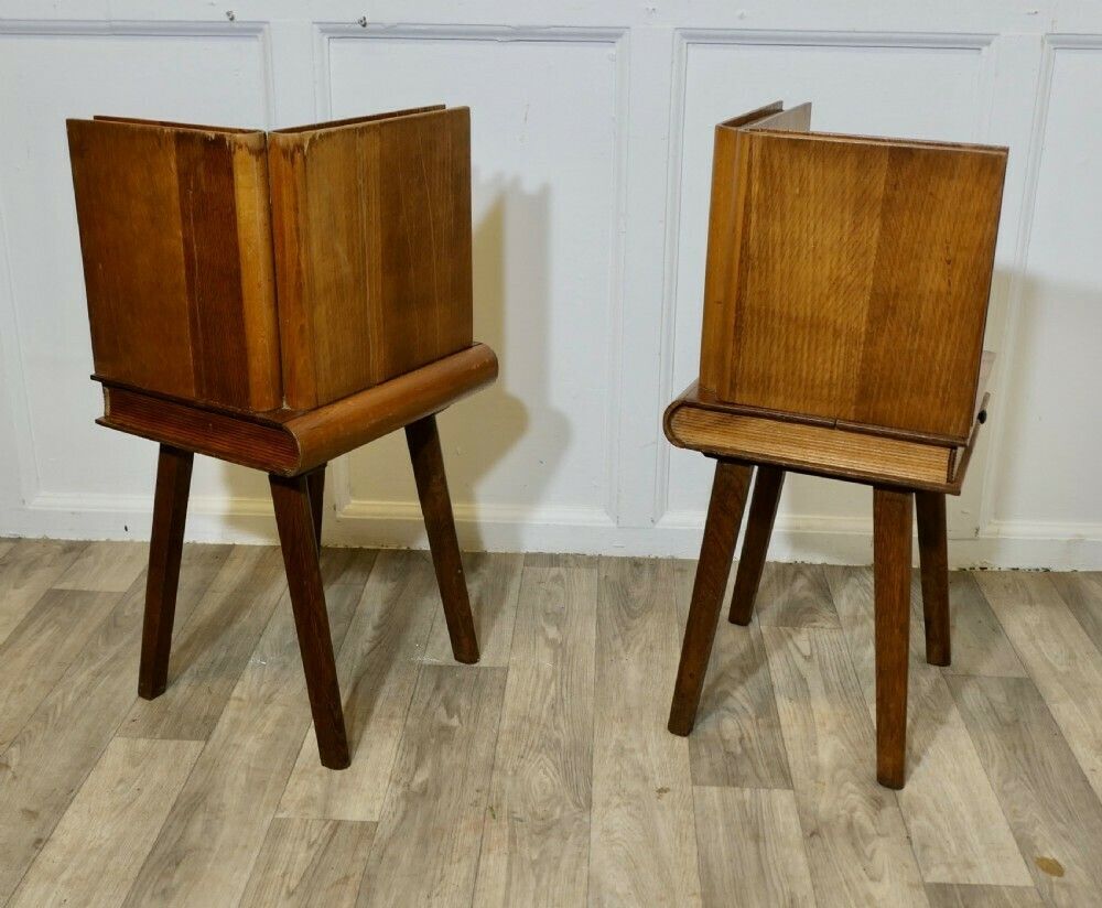 A Pair Of French Arts And Crafts Bedside Tables photo vinterior