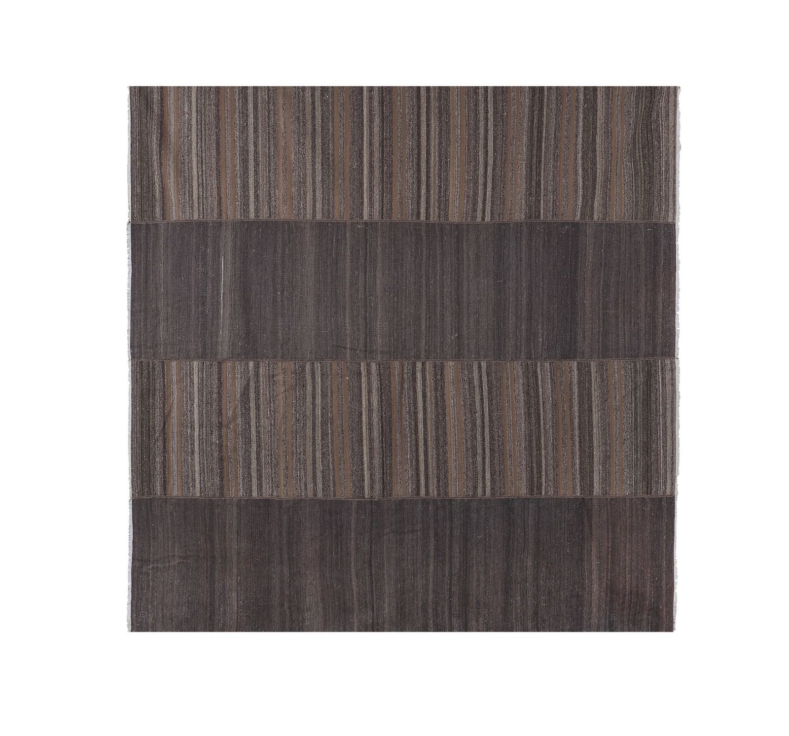 1960s Oversize Bohemian Striped Wool Kilim Rug 9'5'' X 9'7'' photo furniture