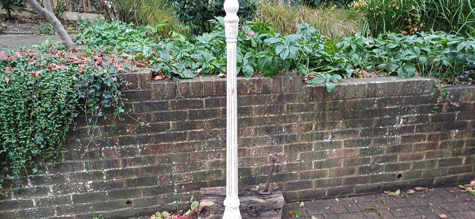 Stunning Vintage Early 20th Century Vintage Working Standard Lamp Painted With Stripped Wooden Detail photo furniture