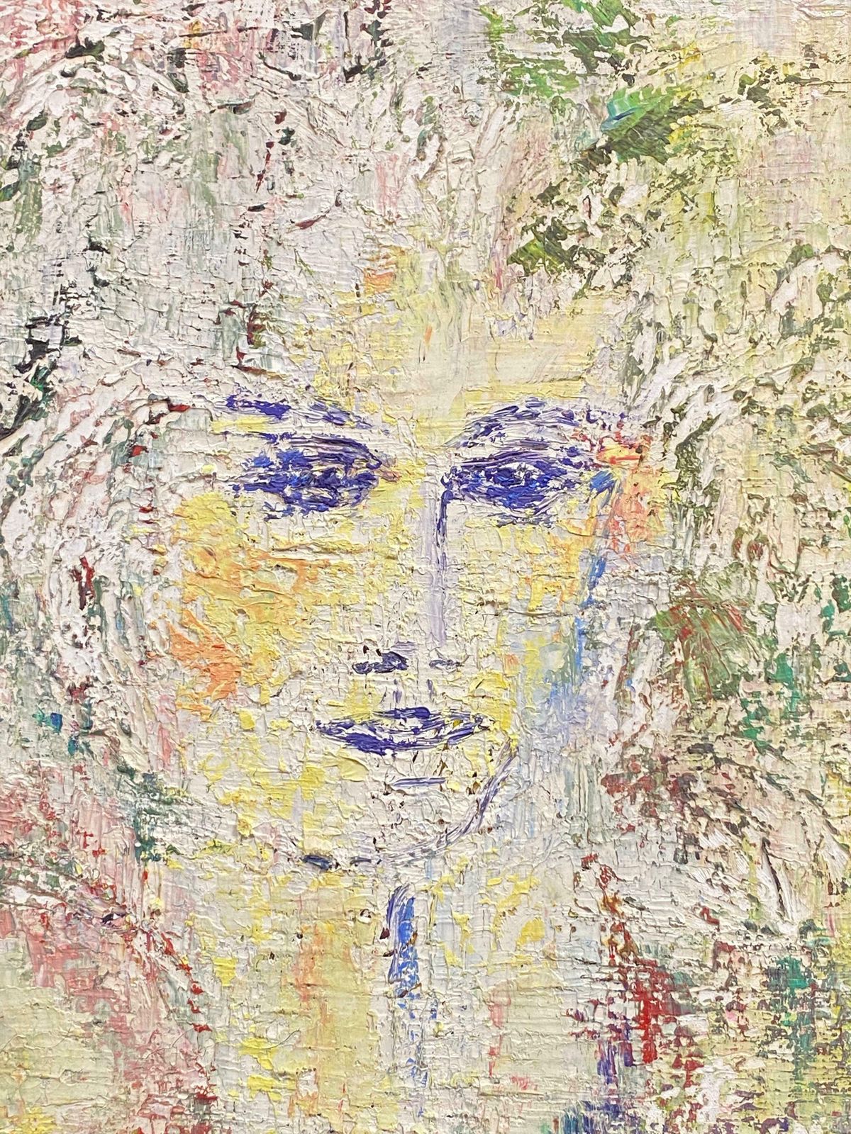 P Vilette20th Century Original Signed French Expressionist Portrait Oil Painting20th Century photo furniture