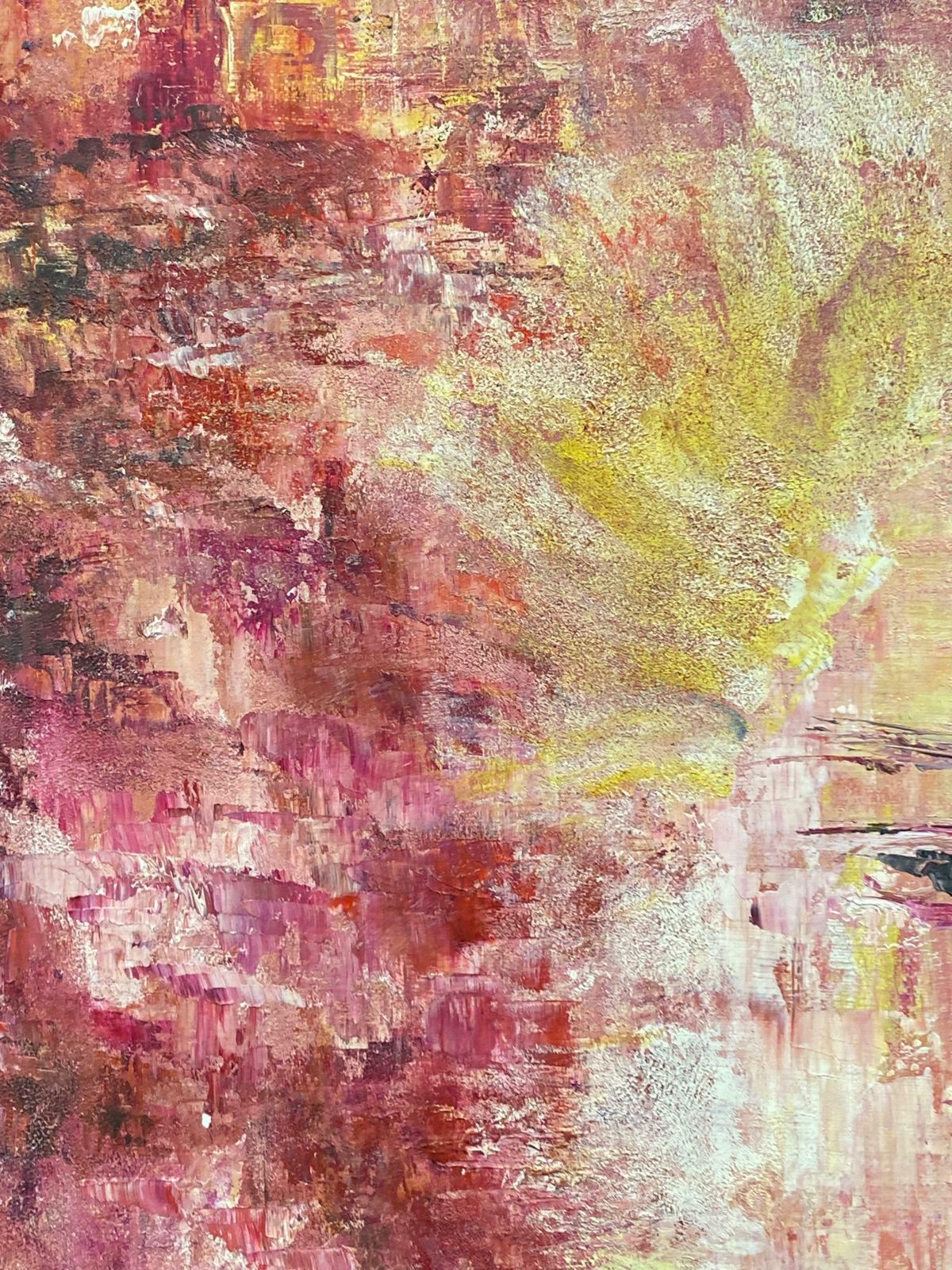 P Vilette20th Century Original Signed French Expressionist Oil Painting Sunburst Portrait20th Century photo for sale