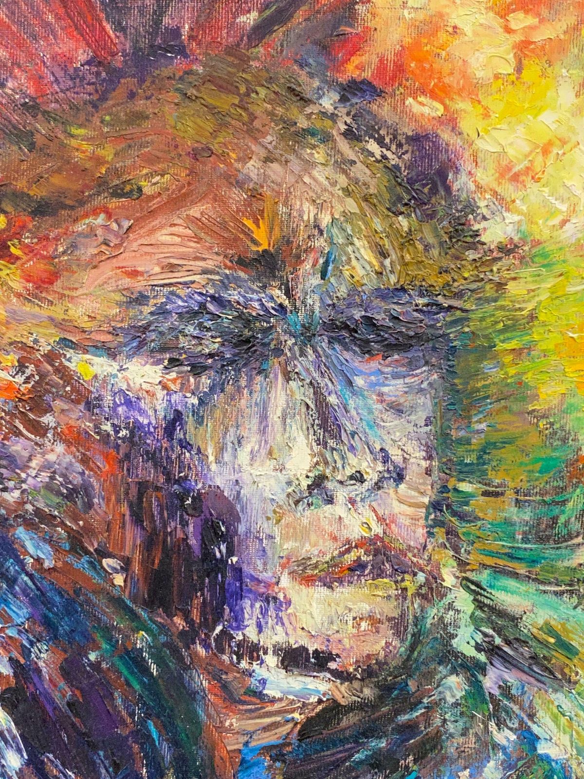 P Vilette20th Century Original French Expressionist Portrait Oil Painting20th Century photo furniture
