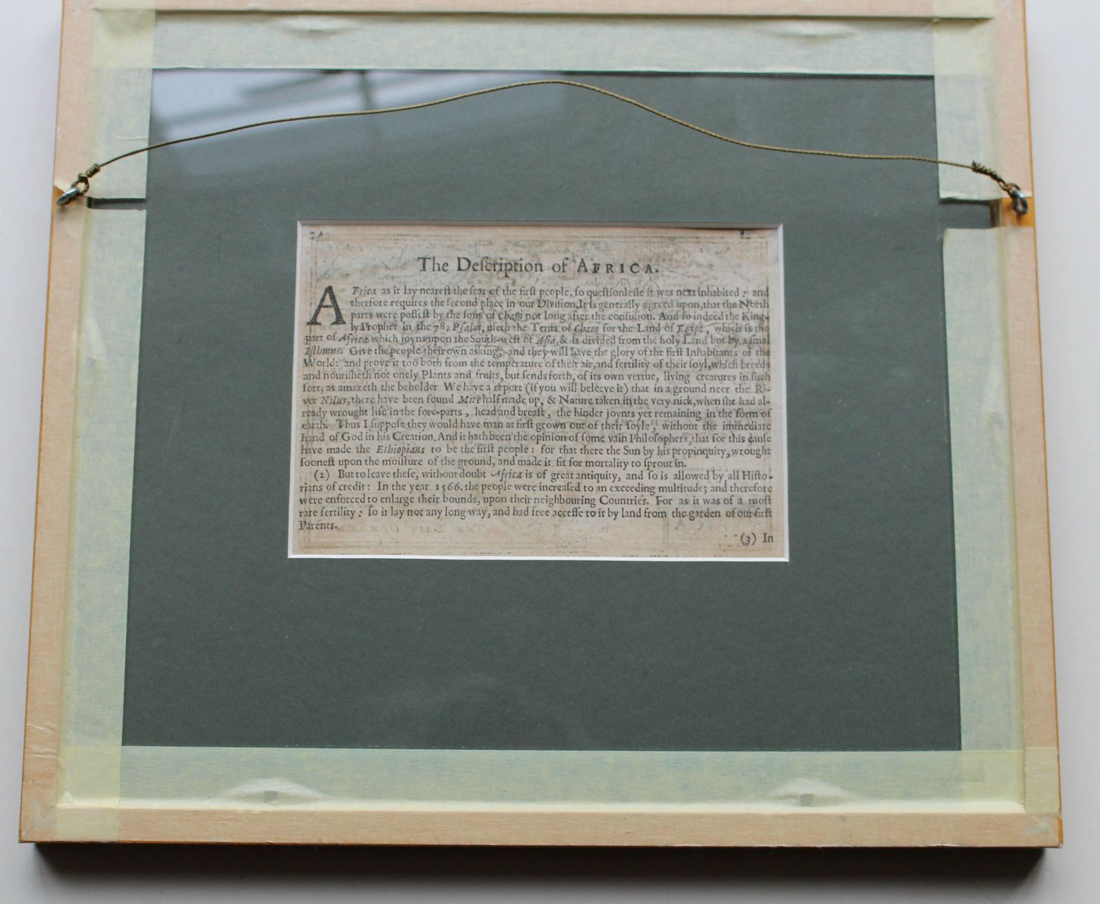 Extremely Rare Miniature Speed Map Of Africa Engraved By Peter Karius Van Den Keere C1646 photo Art