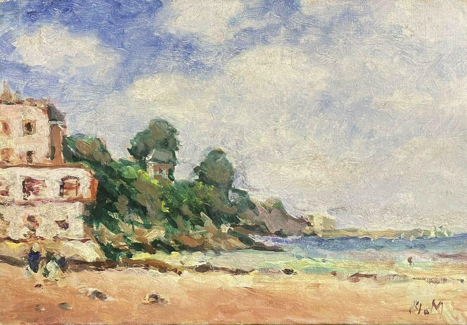 Maurice Mazeiliemaurice Mazeilie French Impressionist Signed Oil   Brittany Coastline