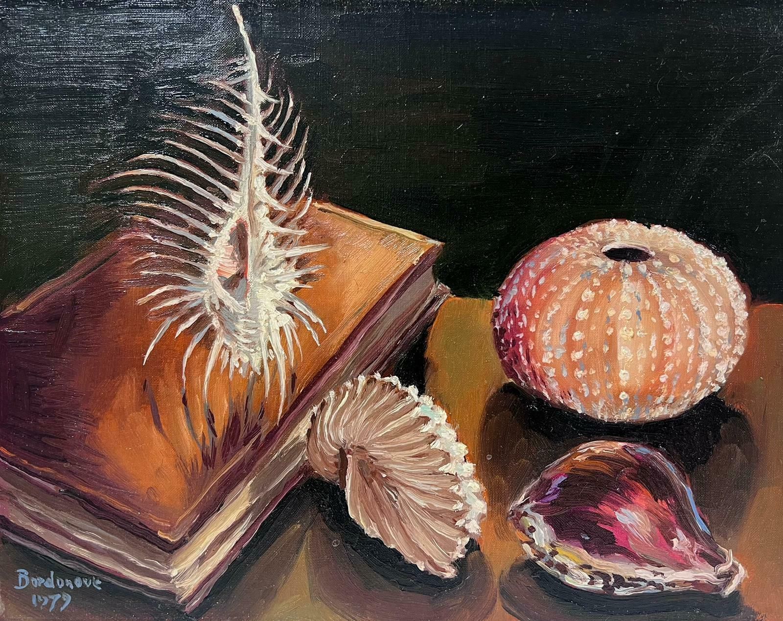 Georges Bordonovecontemporary French Impressionist Oil Multiple Shells Interior Scene